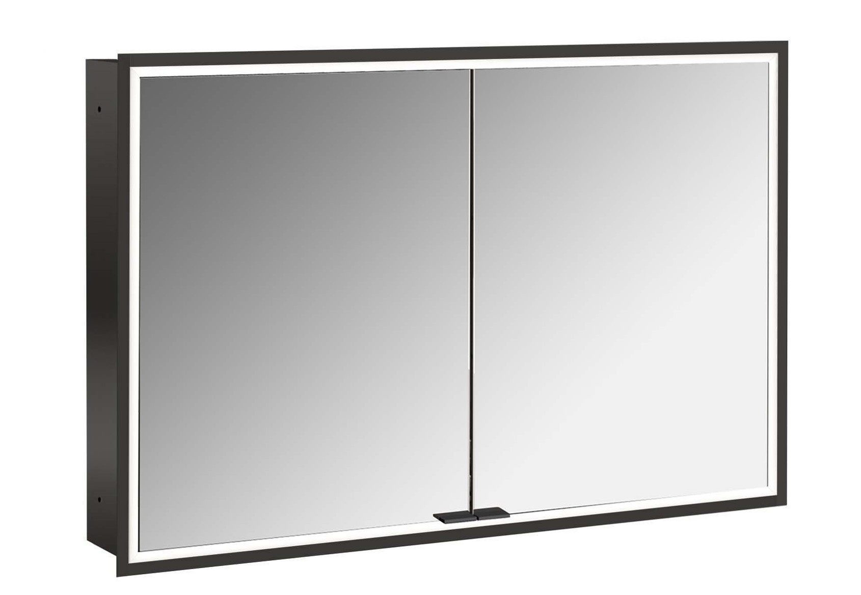 frasco-centric-led-spiegelschrank-schwarz-110-cm-unterputz image 1