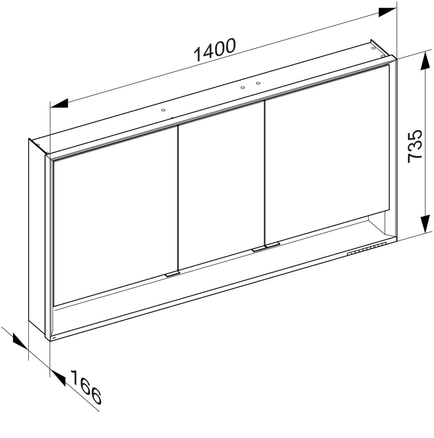 keuco-royal-lumos-spiegelschrank-140-cm-offenes-fach-led image 3