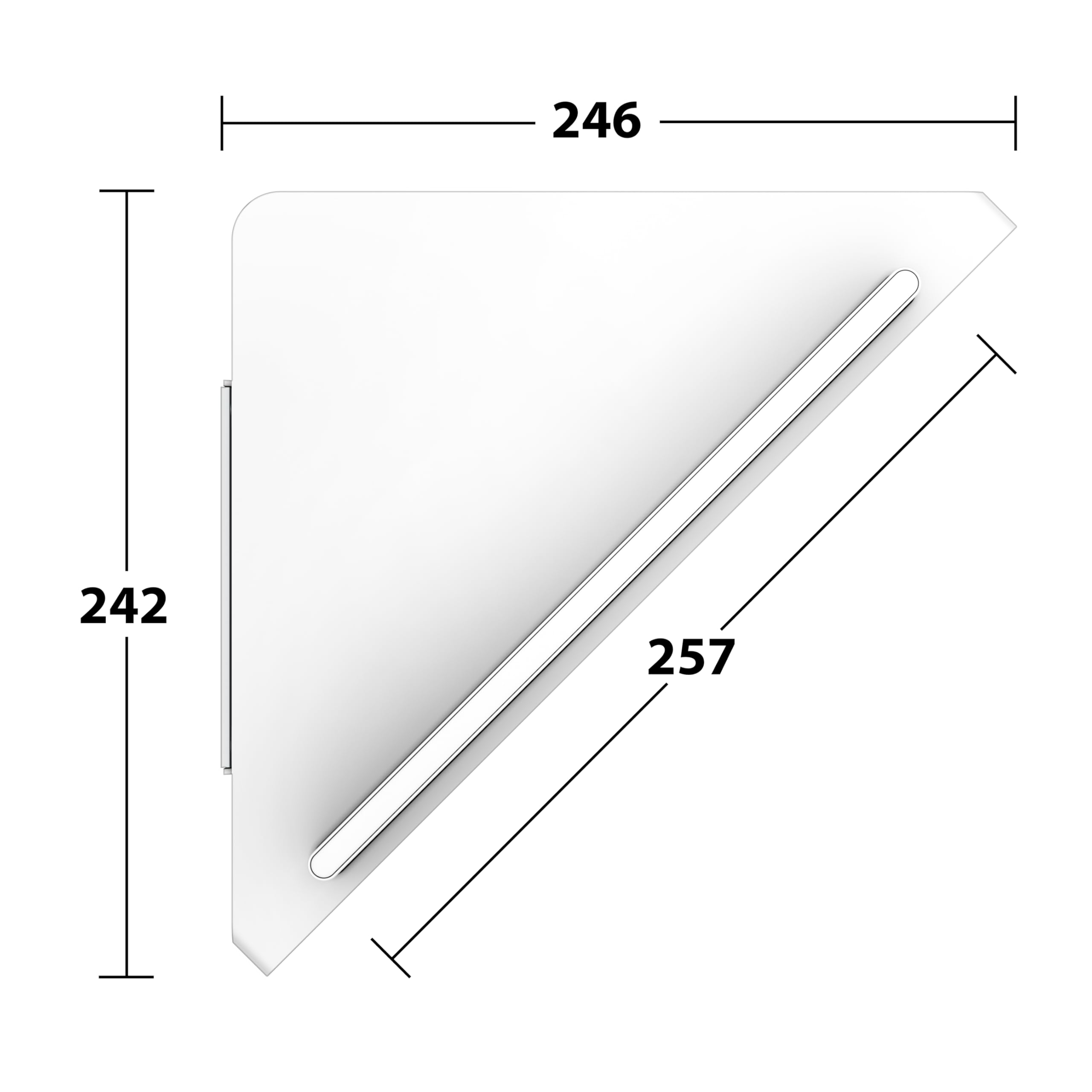 keuco-reva-eck-duschablage-wei-24-6-cm-mit-abzieher image 3