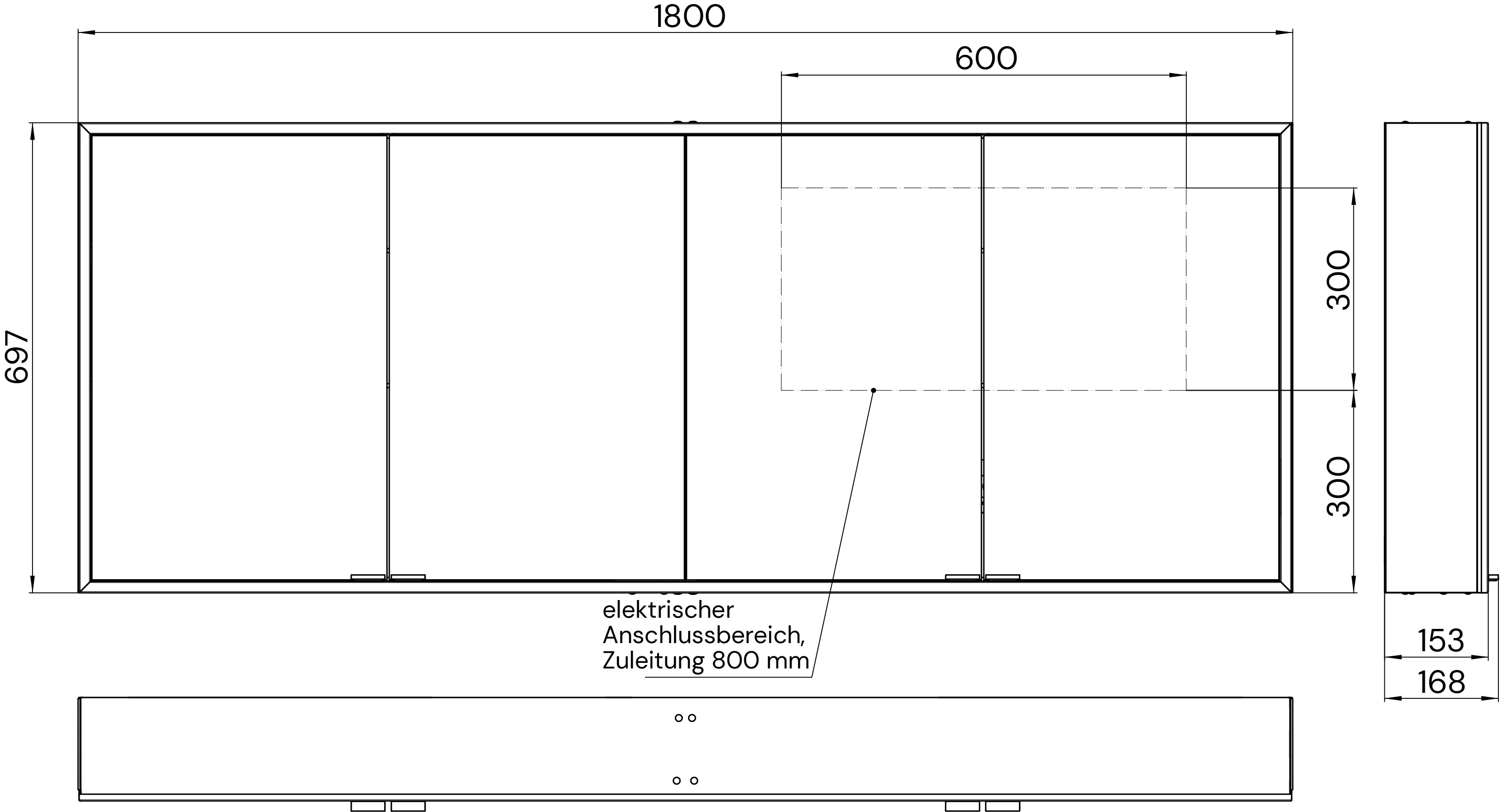 frasco-centric-led-spiegelschrank-180-cm-schwarz-aufputz-ip20 image 5
