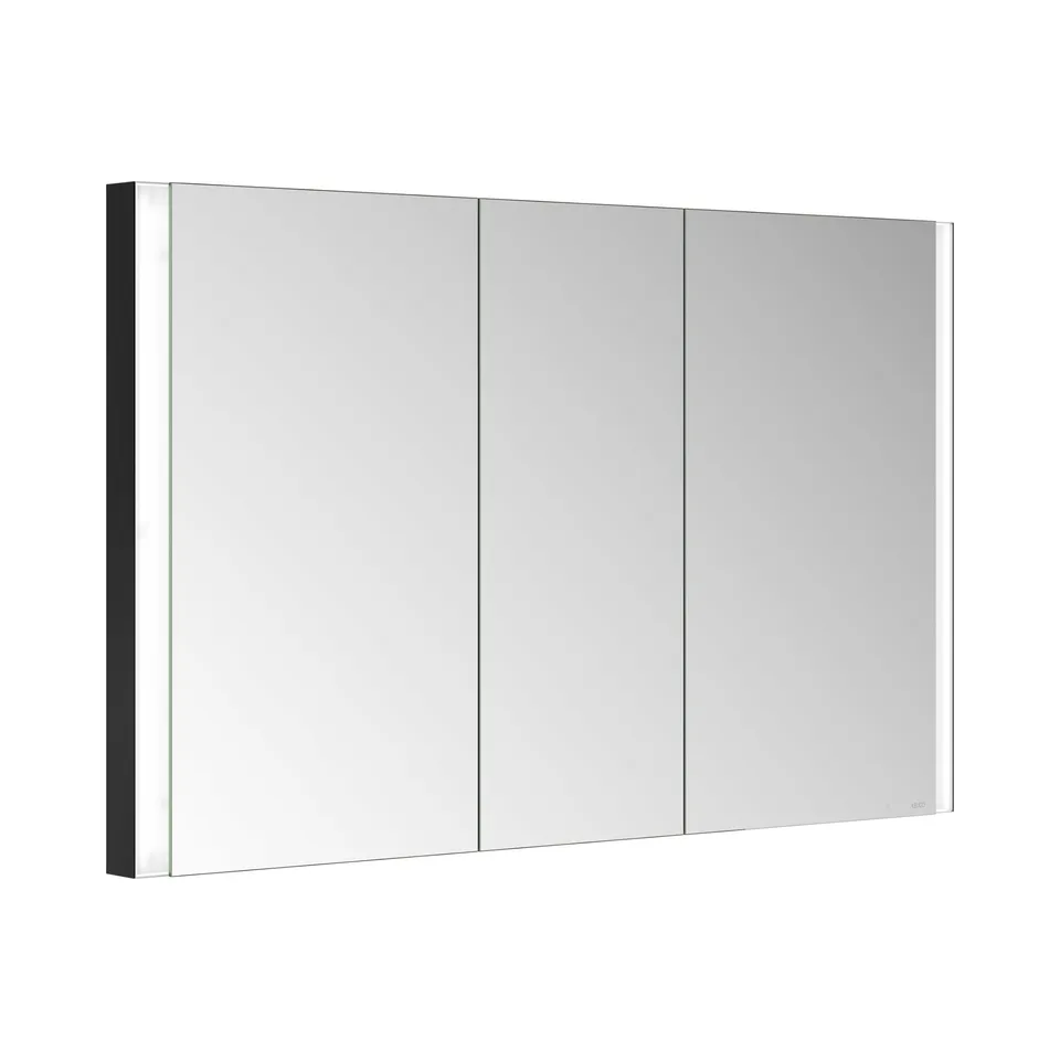 keuco-royal-lumos-spiegelschrank-120-cm-3-t-rig-schwarz-matt-dimmbar image 1