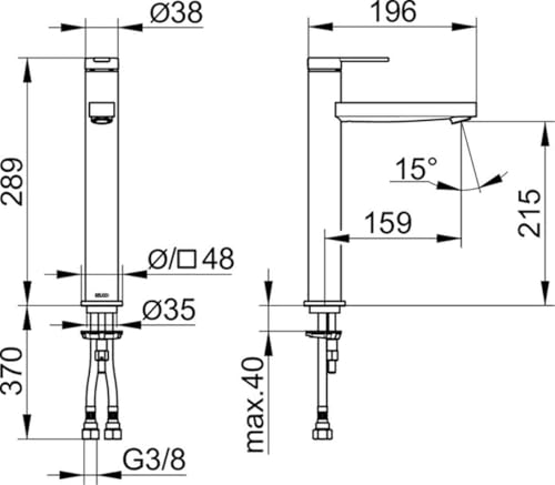 keuco-ixmo-flat-waschtischmischer-210-schwarz-matt-159-mm image 4