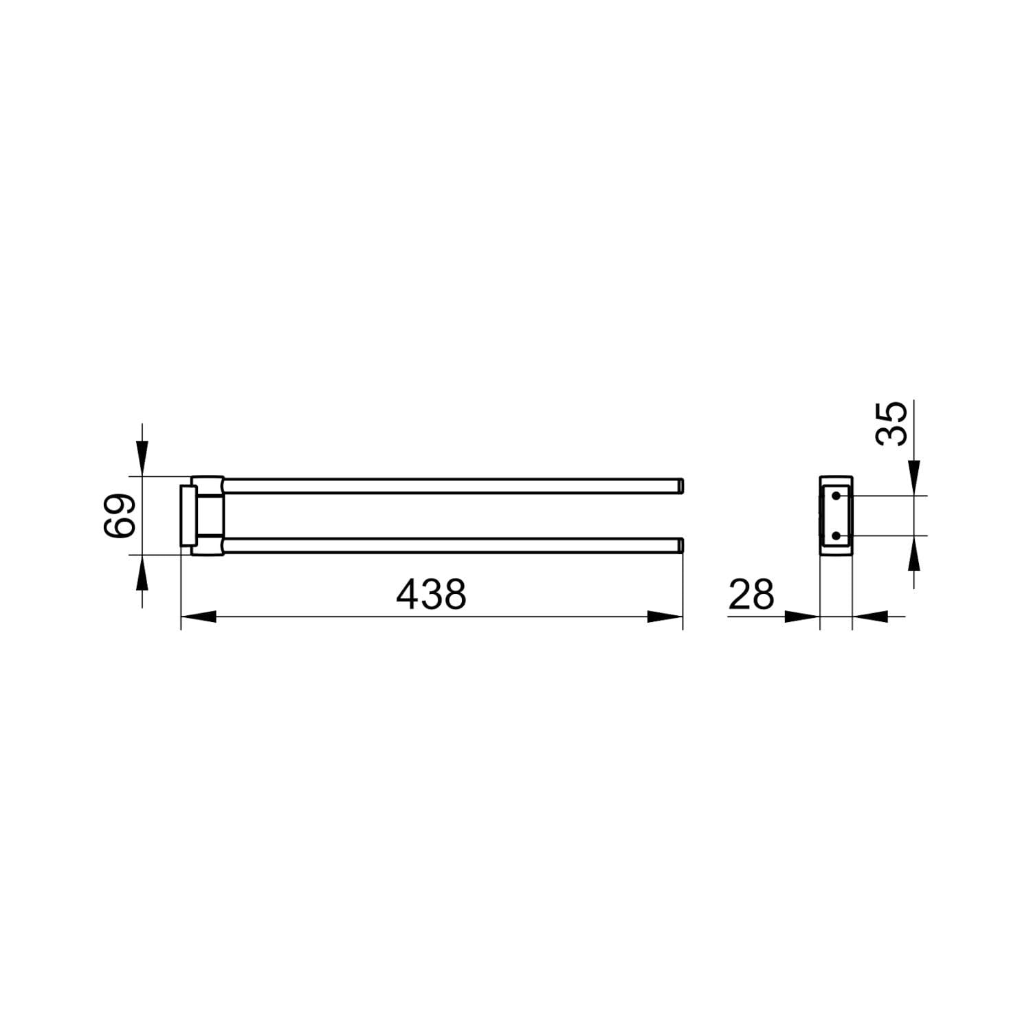keuco-plan-handtuchhalter-zweiarmig-43-8-cm-chrom image 4