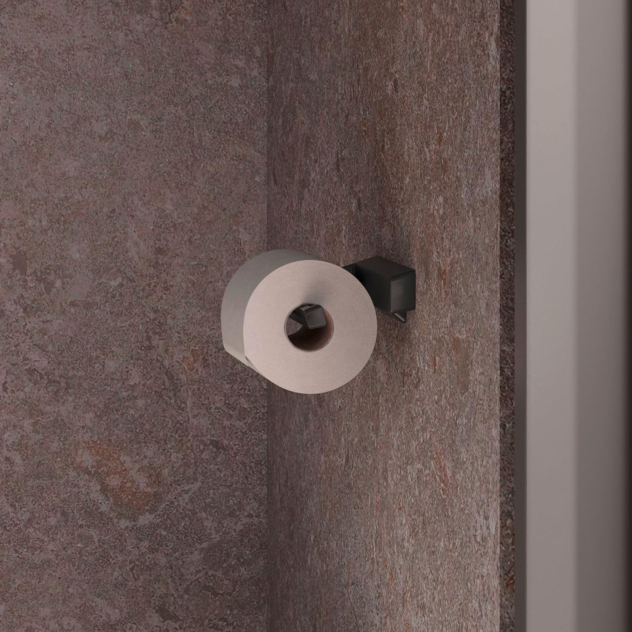 keuco-reva-toilettenpapierhalter-schwarz-matt-ohne-bohren image 4