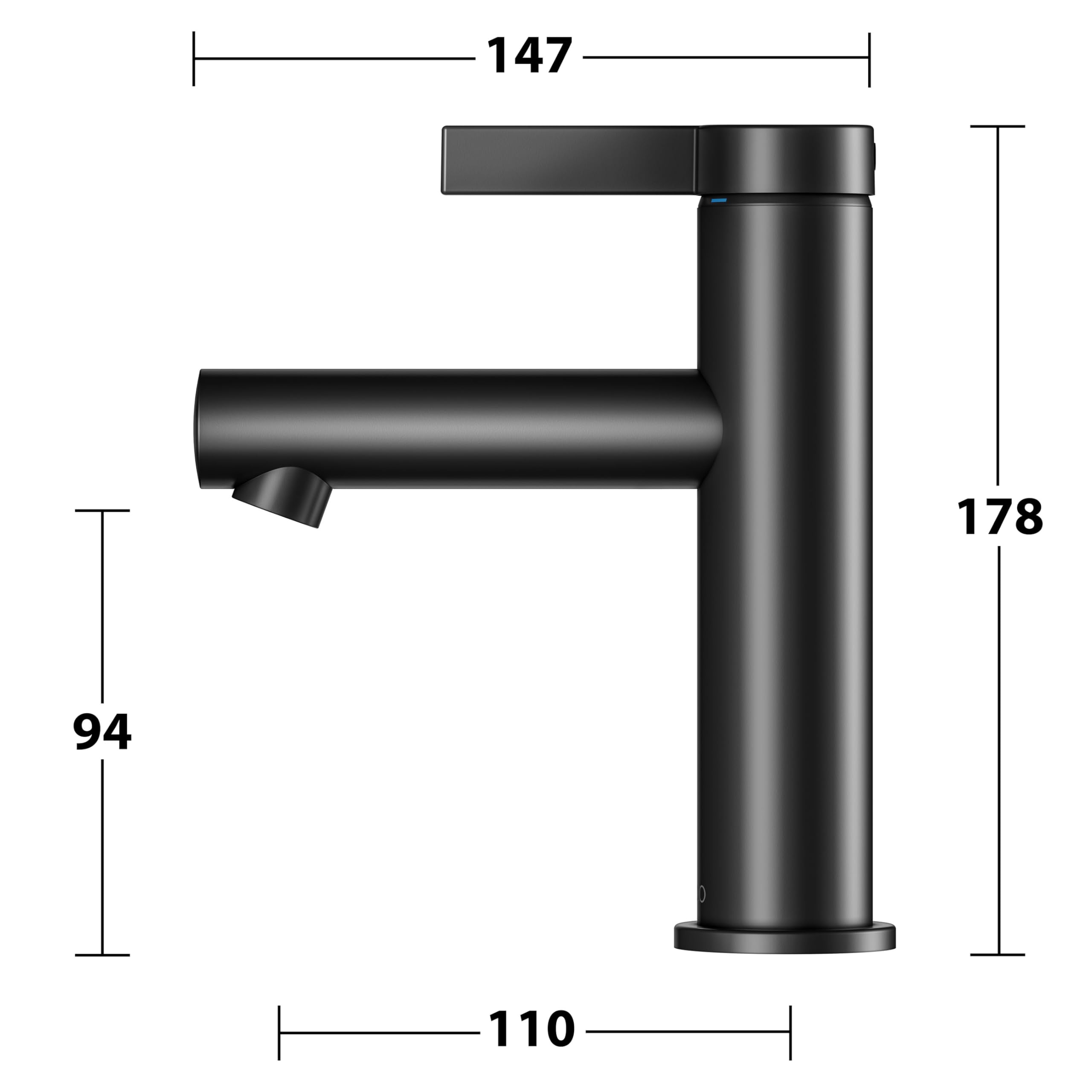 keuco-ixmo-pure-waschtischmischer-schwarz-matt-ohne-ablauf image 8