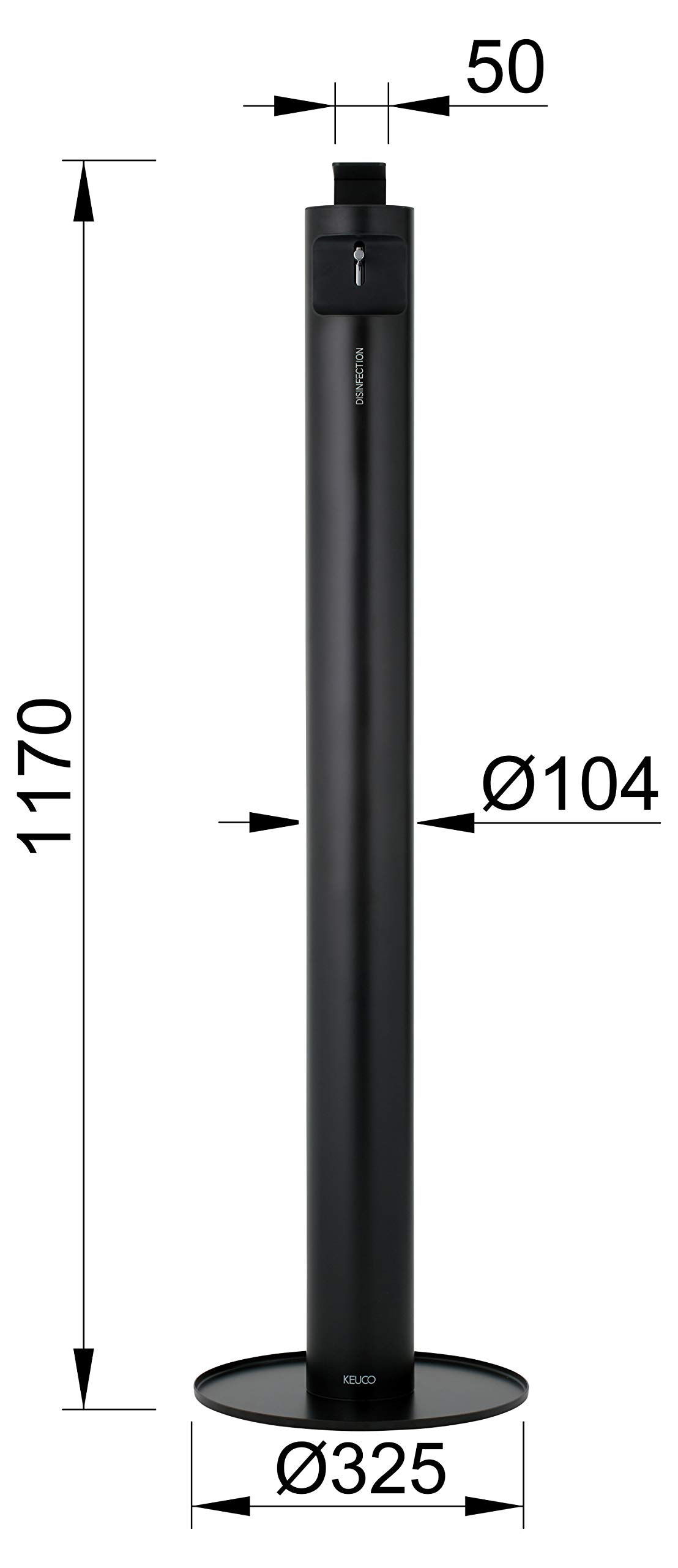 keuco-plan-integral-desinfektionsspender-schwarz-stand-750-ml image 6