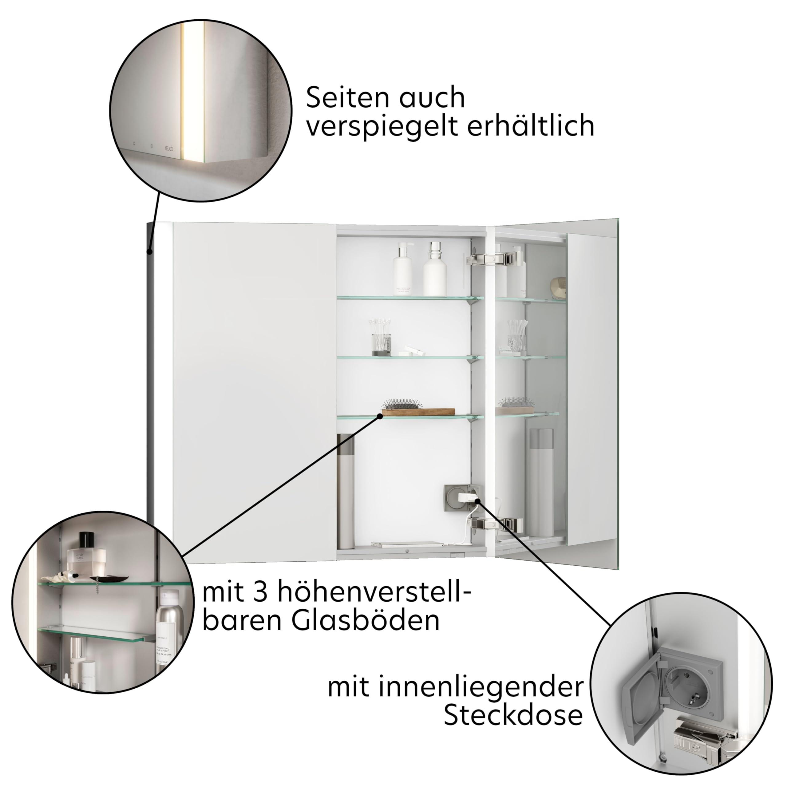 keuco-royal-lumos-spiegelschrank-80-cm-2-t-rig-einbau-schwarz image 5