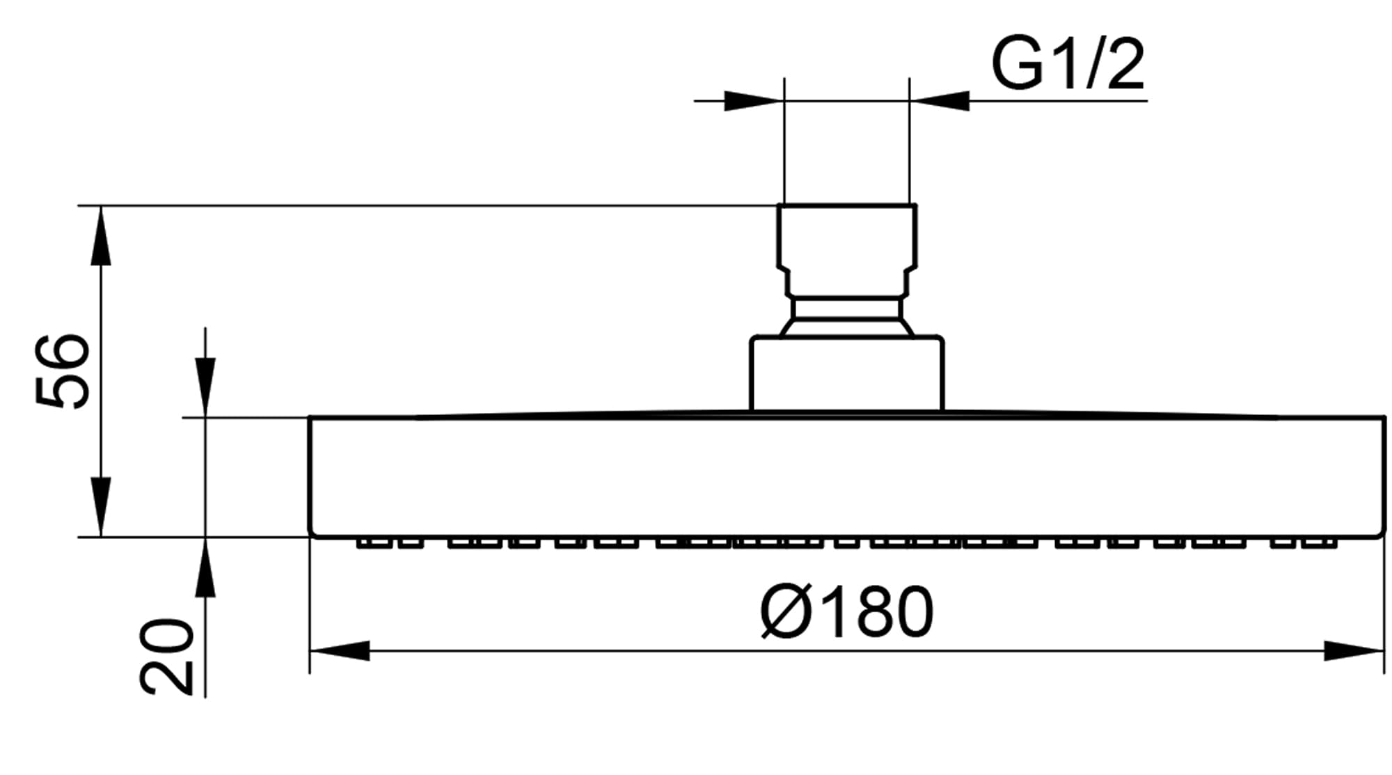 keuco-ixmo-kopfbrause-180-mm-schwarzchrom-geb-rstet image 1