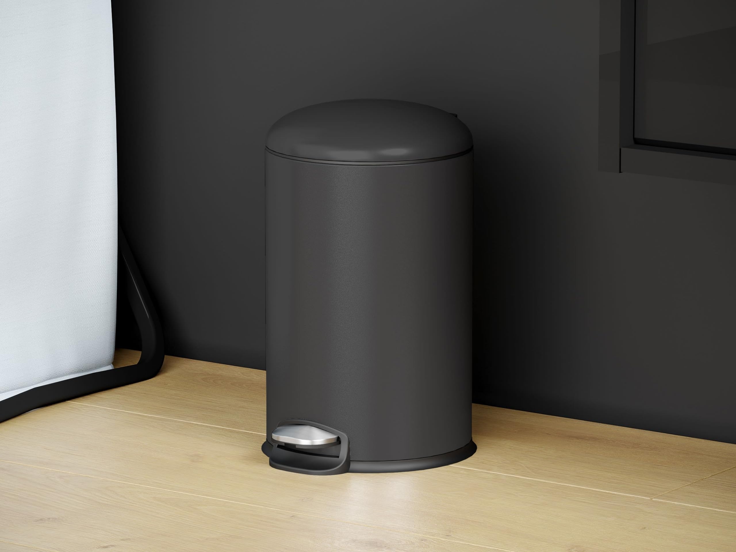 cosmic-essentials-badezimmer-abfalleimer-5l-schwarz-matt-edelstahl image 3