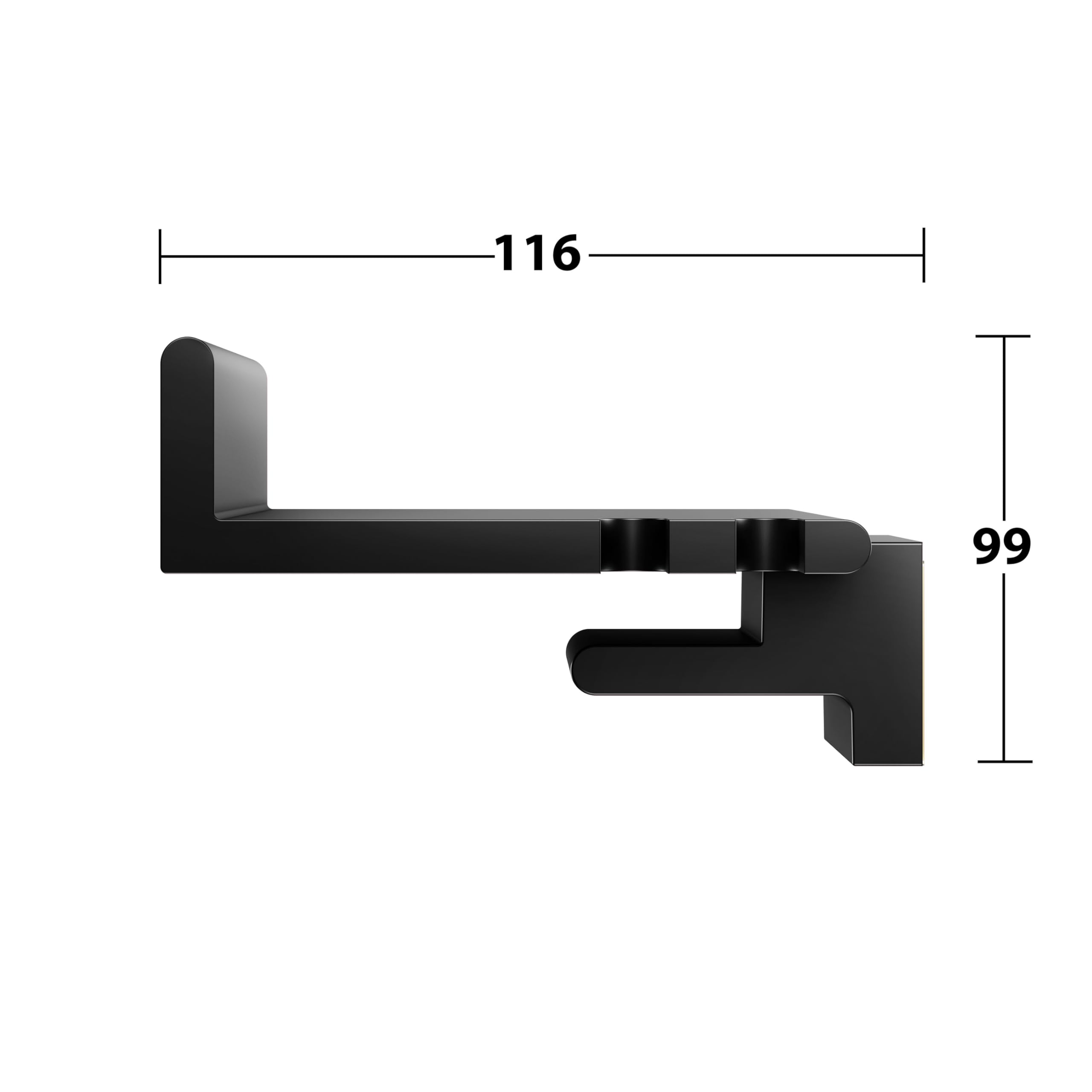 keuco-reva-duschablage-35-cm-schwarz-matt-mit-haken image 3
