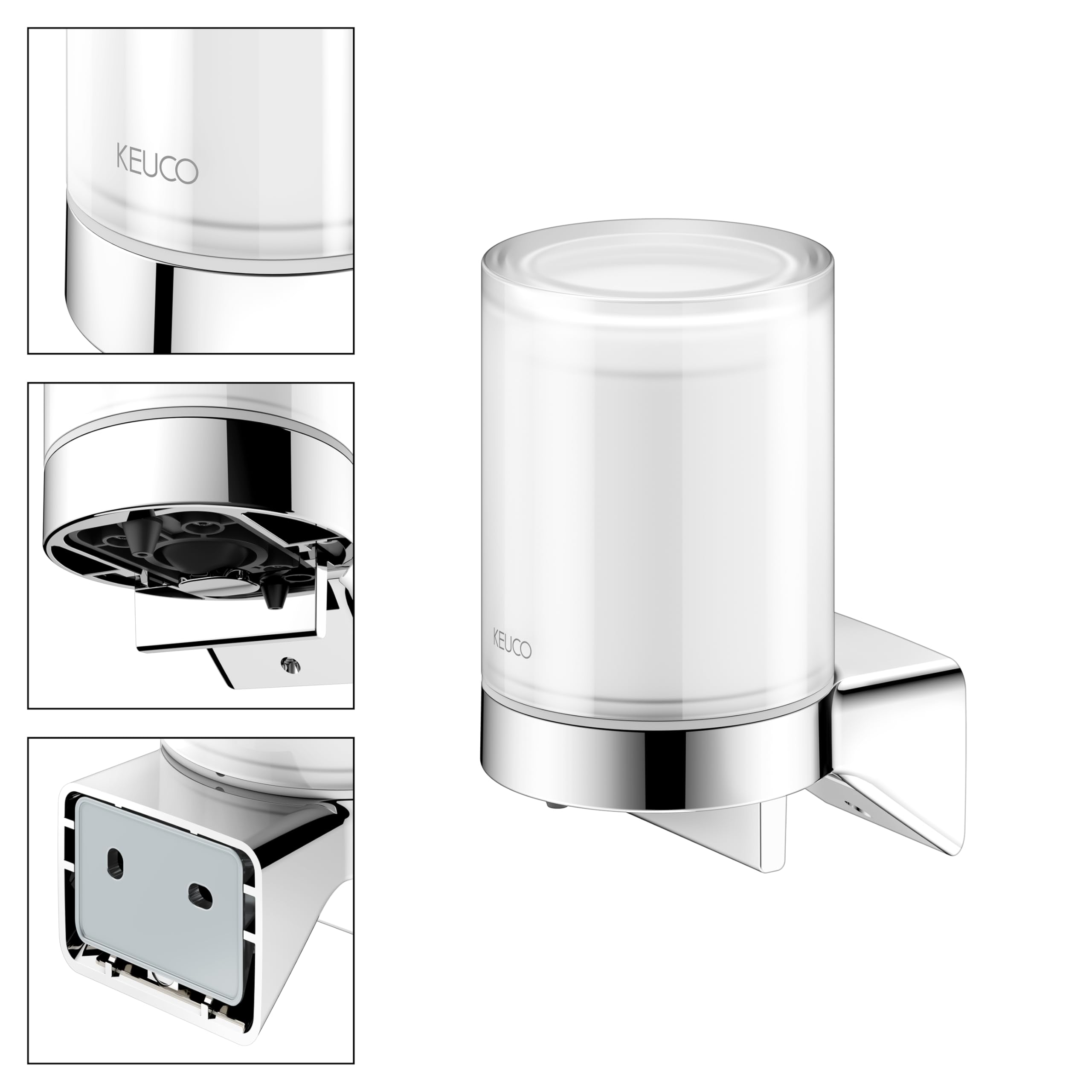 keuco-reva-seifenspender-180-ml-chrom-ohne-bohren image 2