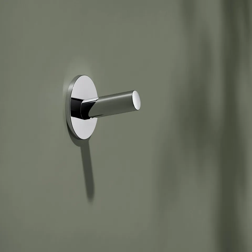 keuco-reva-handtuchhaken-chrom-ohne-bohren-metall image 1