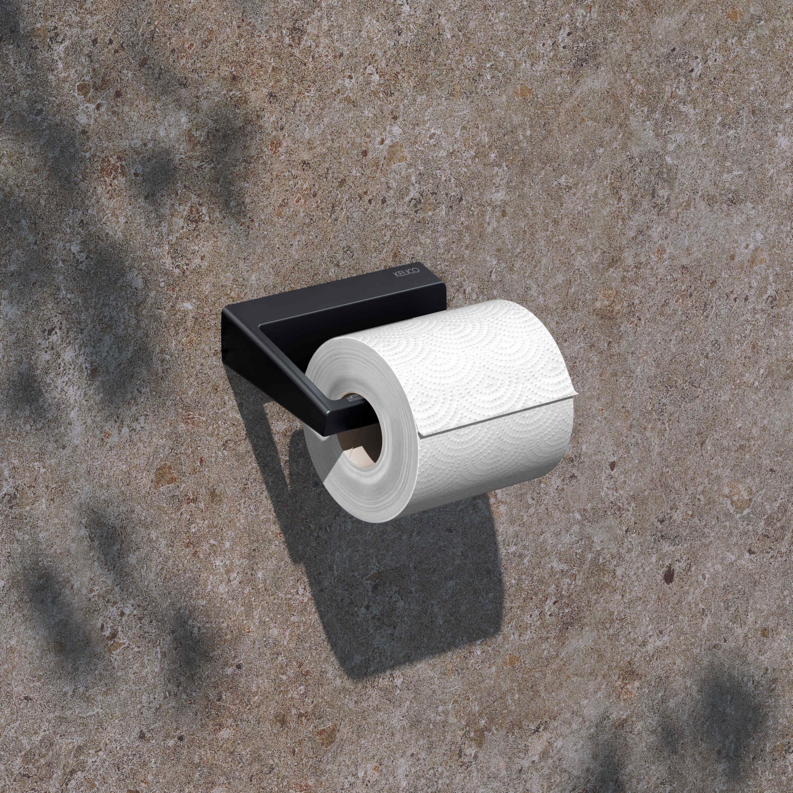 keuco-reva-toilettenpapierhalter-schwarz-matt-ohne-bohren image 3