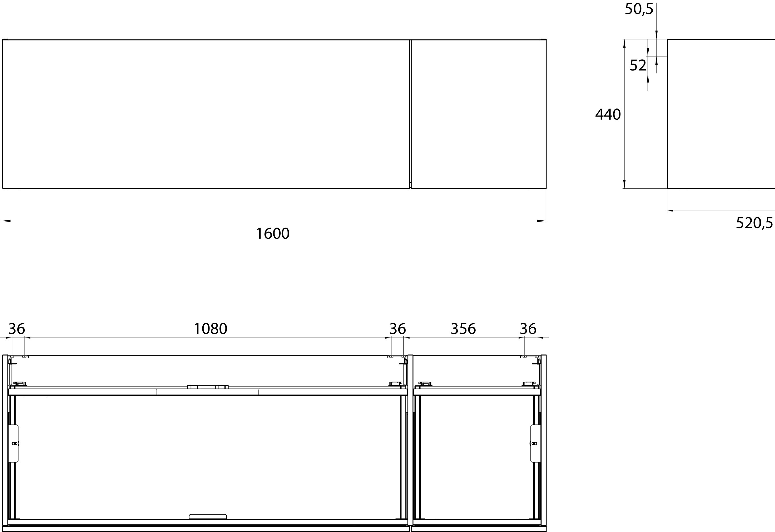 frasco-centric-waschtischunterschrank-wei-160-cm-2-ausz-ge image 3