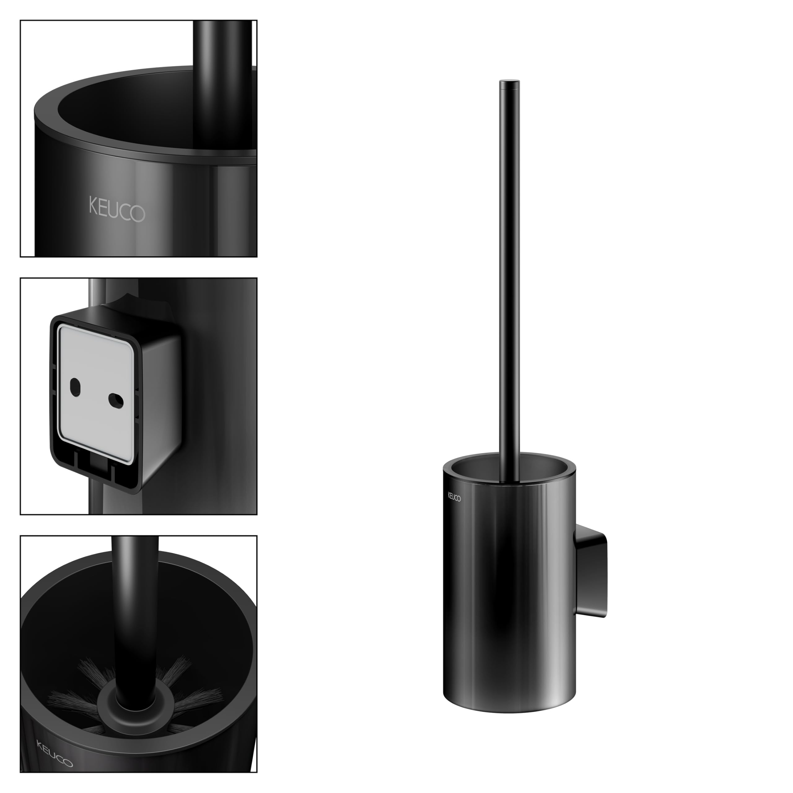 keuco-reva-wc-b-rstengarnitur-schwarz-ohne-bohren image 2