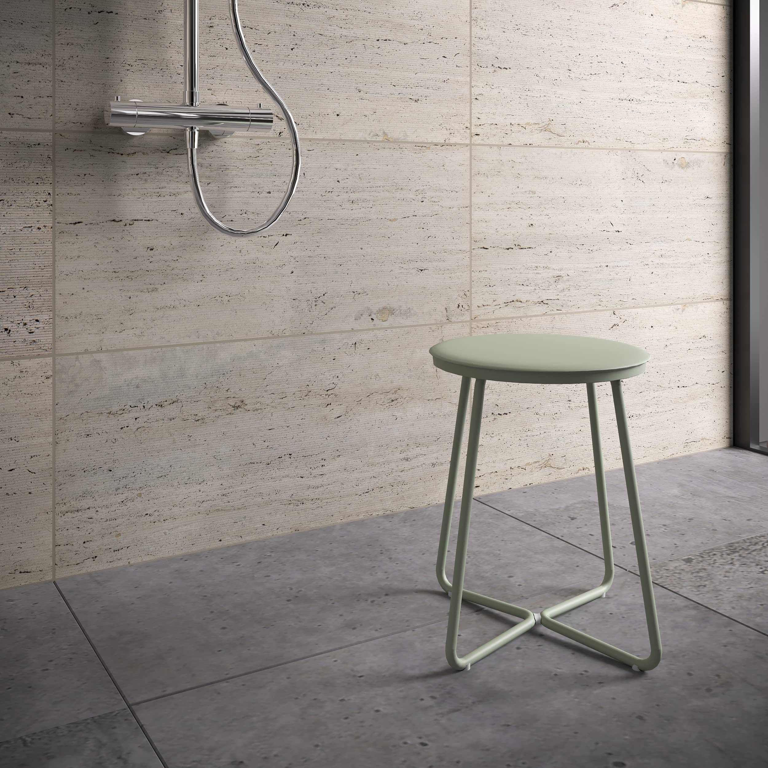cosmic-essentials-badezimmerhocker-salbeigr-n-matt-31x31x39-6-cm image 2