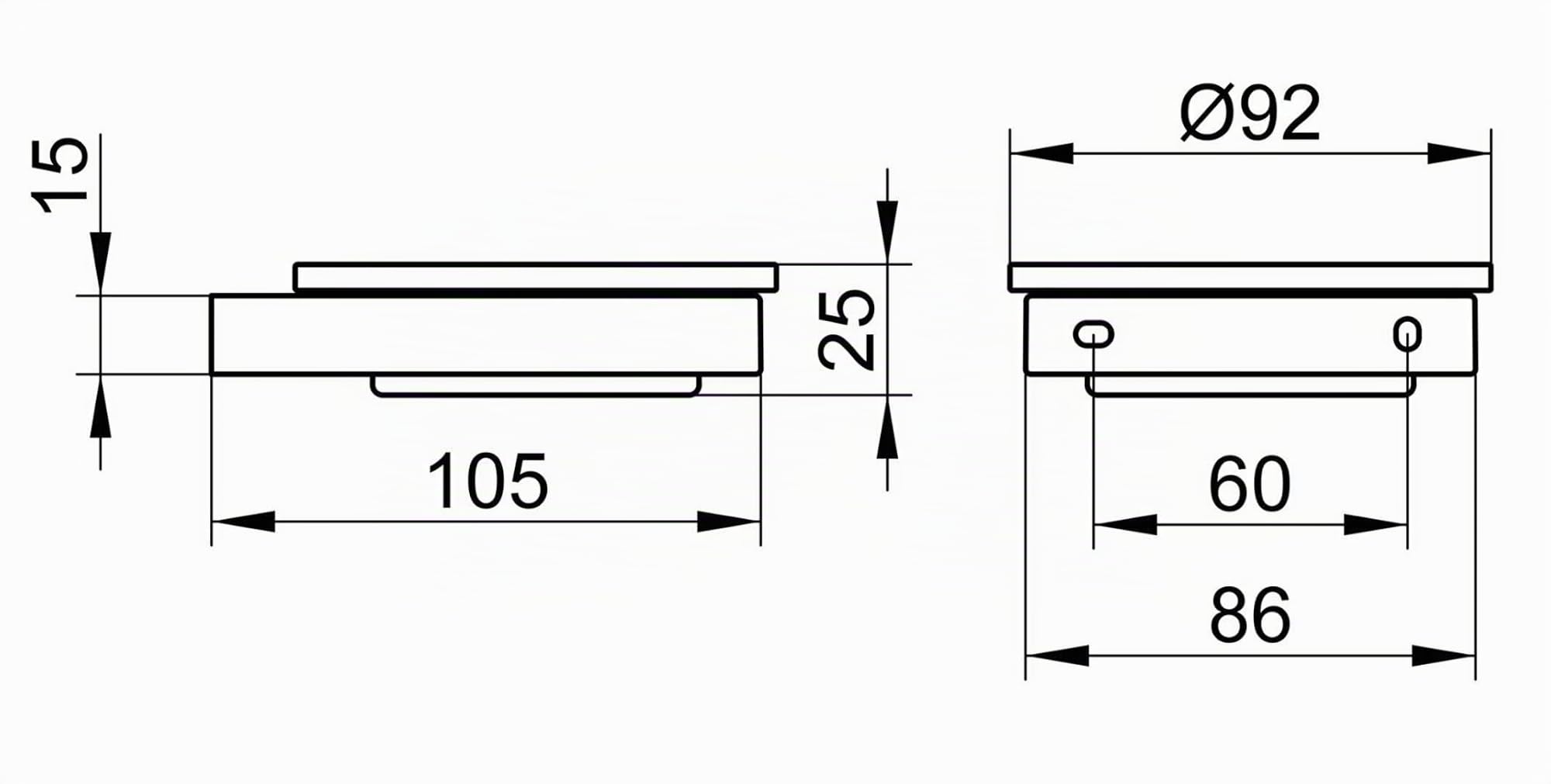 keuco-edition-90-square-seifenschale-kristallglas-chrom image 2