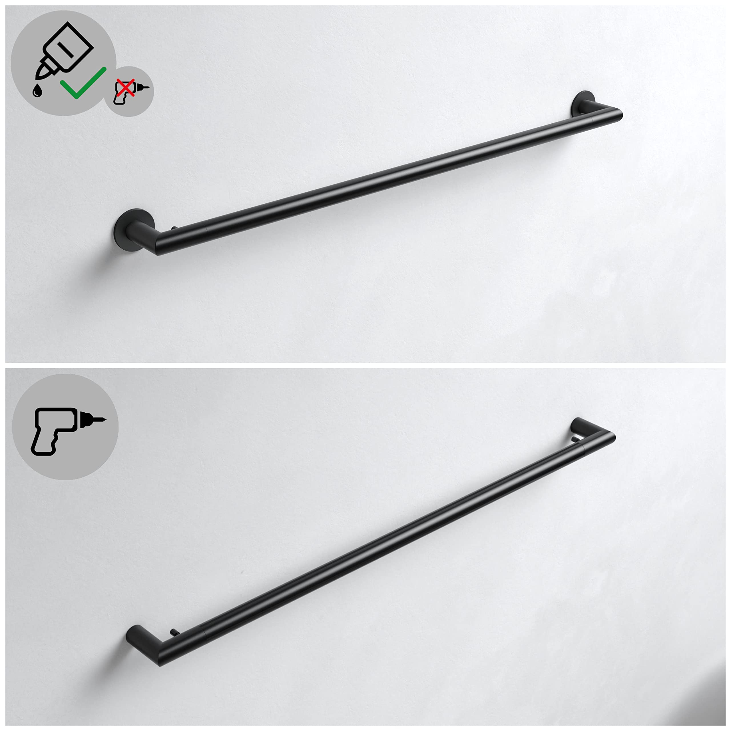 keuco-reva-badetuchhalter-80-cm-schwarz-matt-mit-haken image 3