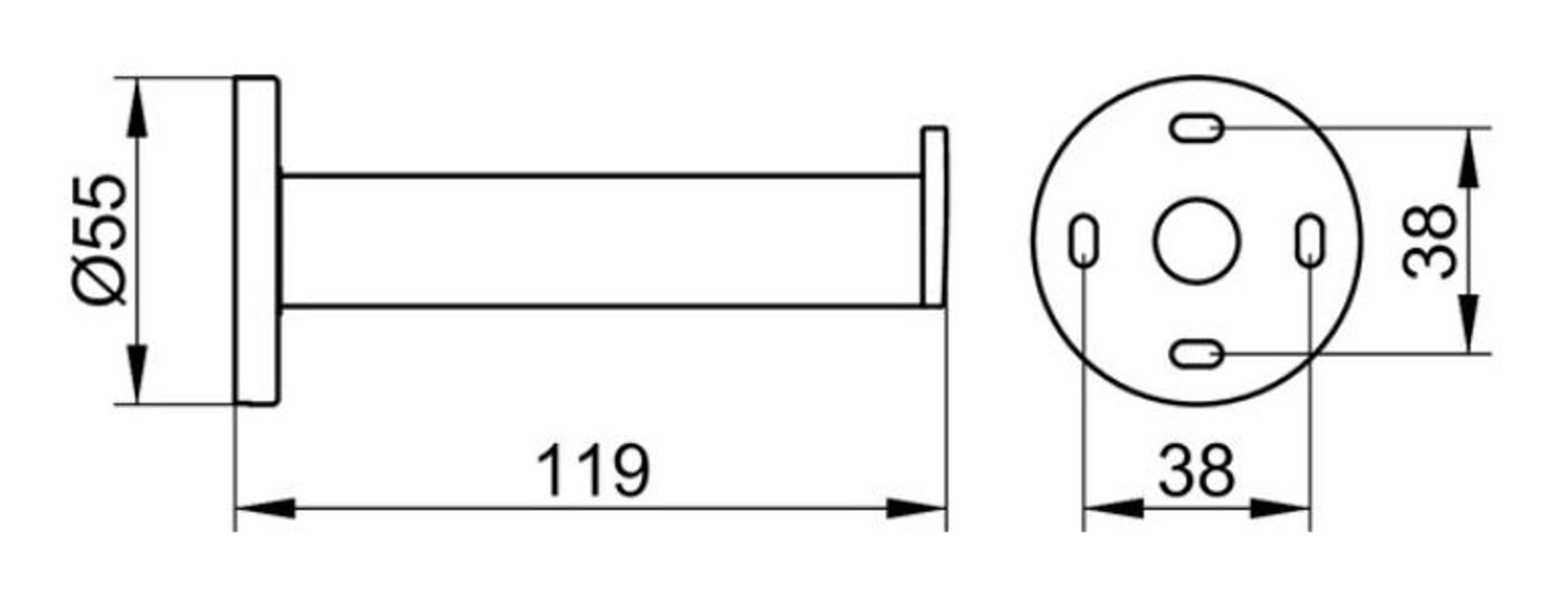 keuco-plan-ersatzrollenhalter-schwarz-matt-metall image 2