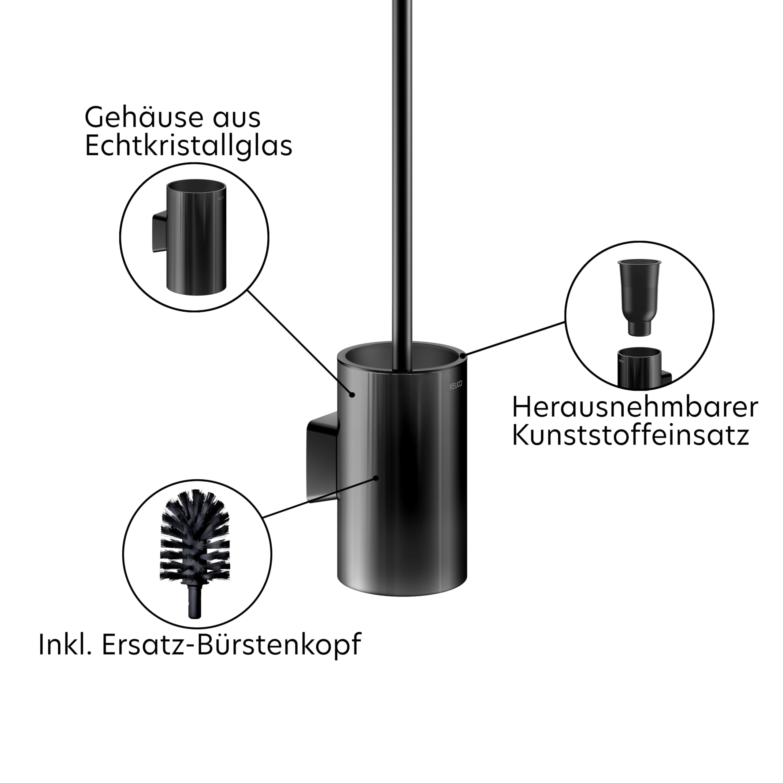 keuco-reva-wc-b-rstengarnitur-schwarz-ohne-bohren image 6