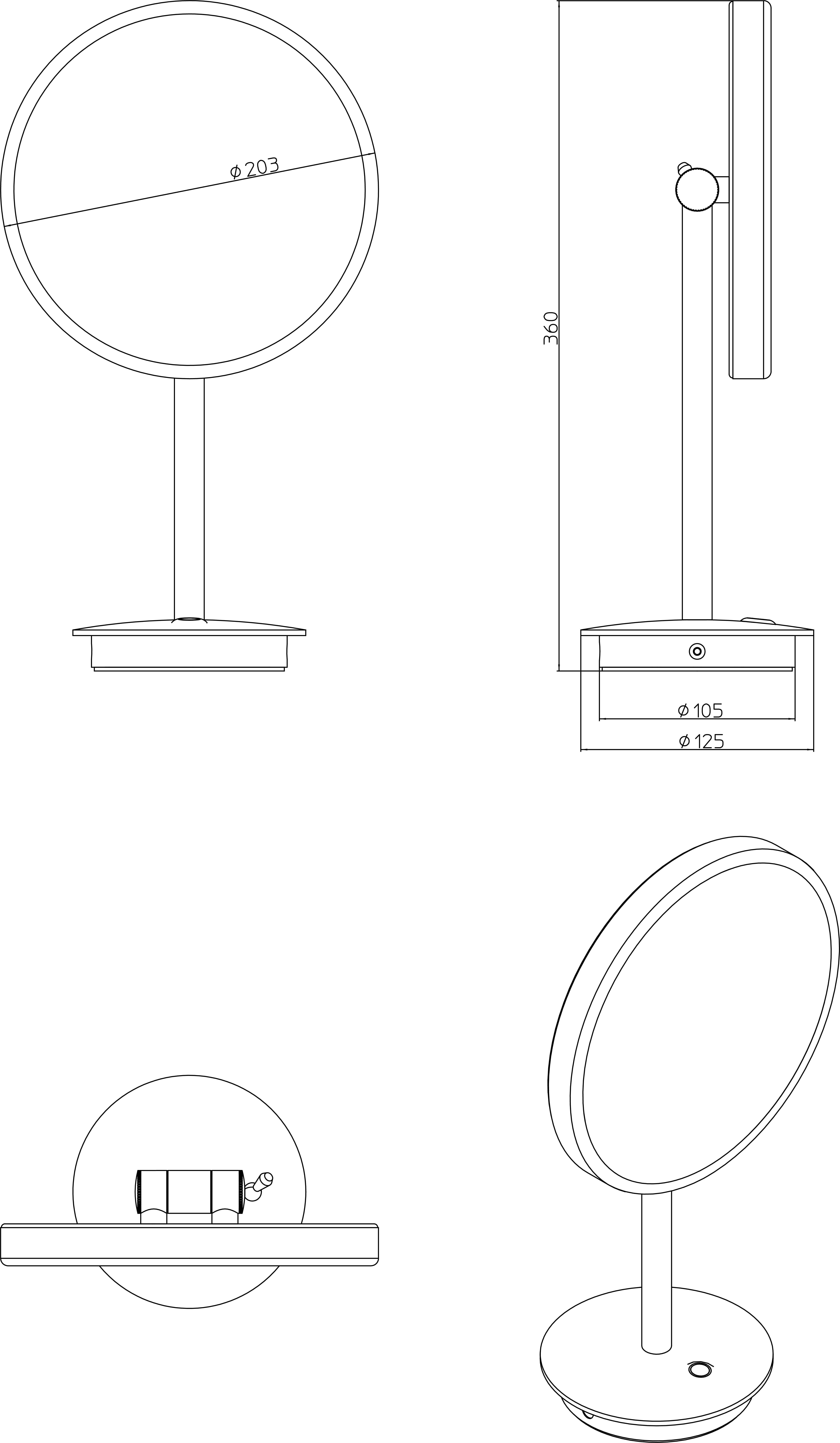 frasco-sential-led-standspiegel-rund-203-mm-3-fach image 4
