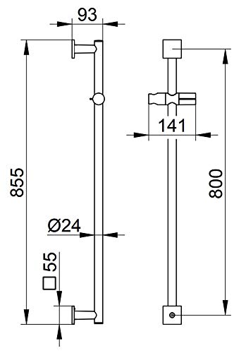 keuco-ixmo-brausestange-85-5-cm-chrom-eckig image 7