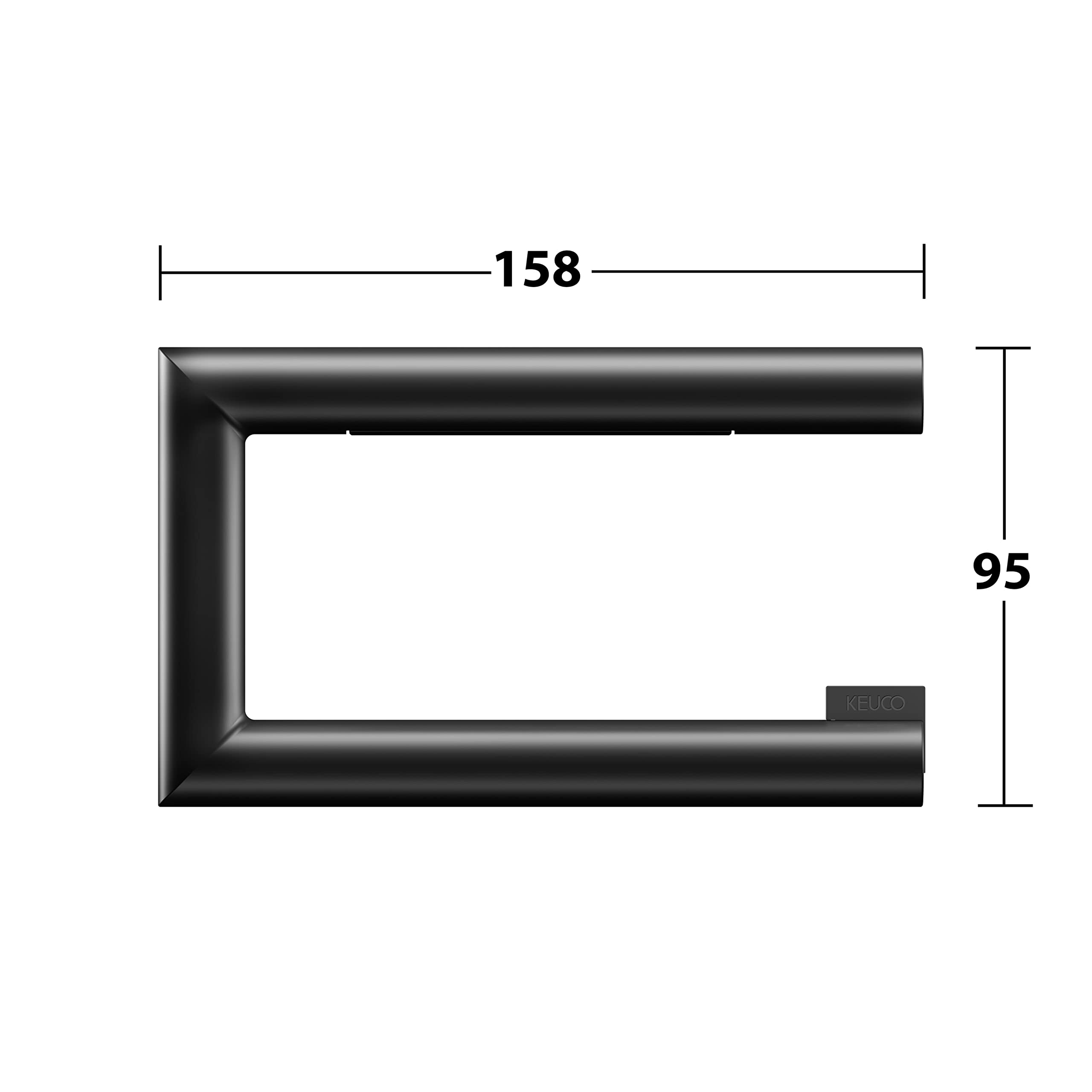 keuco-reva-toilettenpapierhalter-offen-schwarz-matt-metall image 5