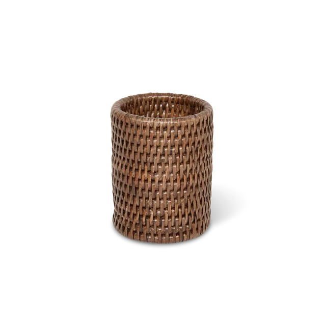decor-walther-basket-ber-zahnb-rstenbecher-rattan-dunkel image 1