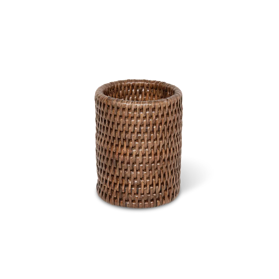 decor-walther-basket-ber-zahnb-rstenbecher-rattan-dunkel image 1