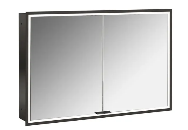 frasco-centric-led-spiegelschrank-schwarz-110-cm-unterputz image 1