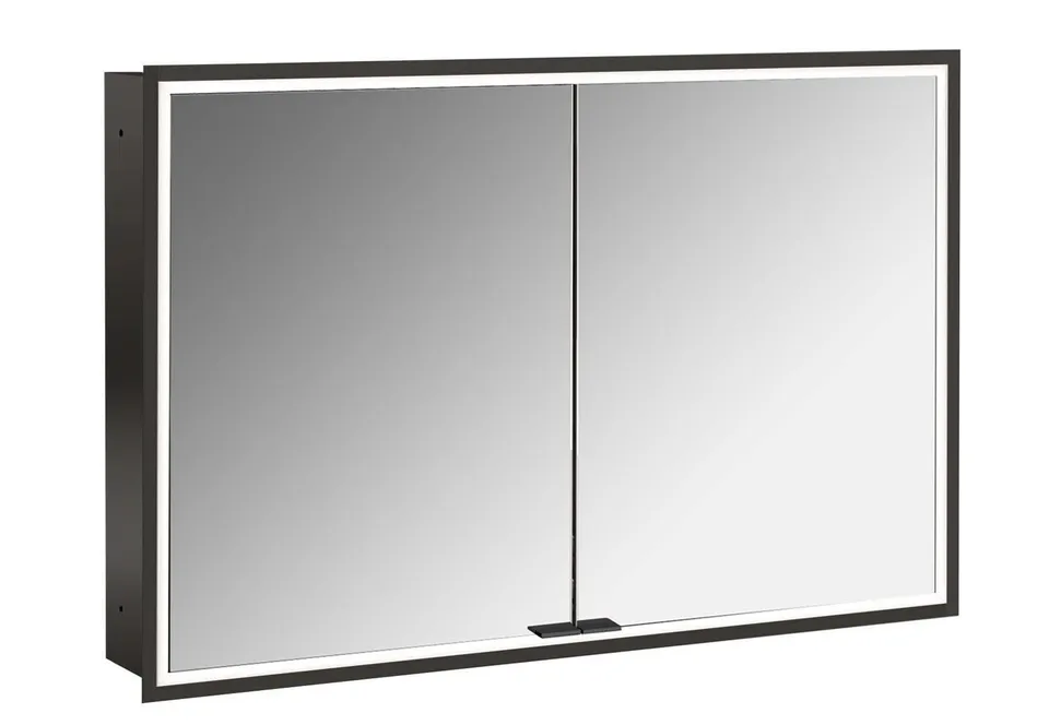 frasco-centric-led-spiegelschrank-schwarz-110-cm-unterputz image 1