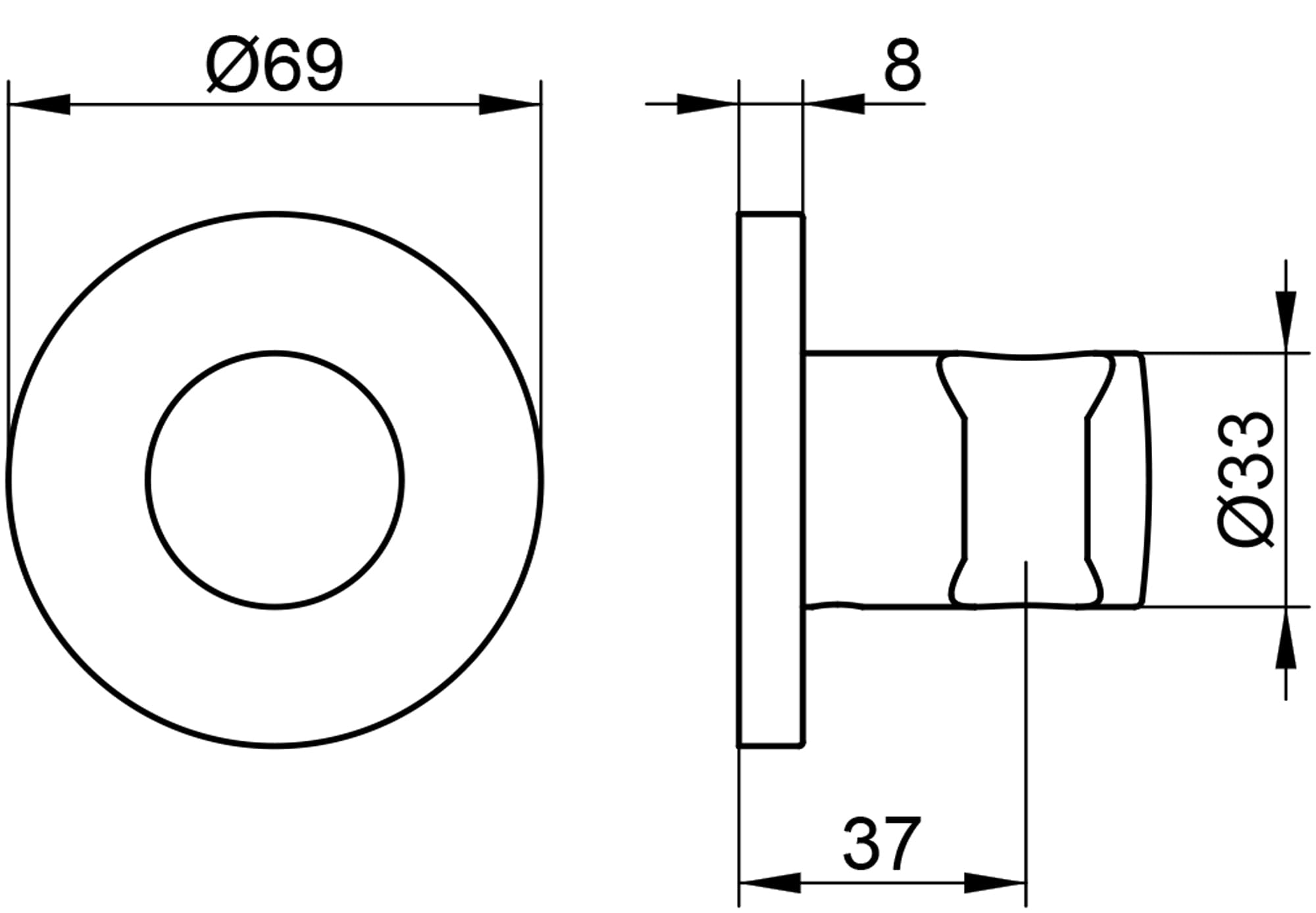keuco-plan-s-wandbrausehalter-metall-chrom-konische-mutter image 4