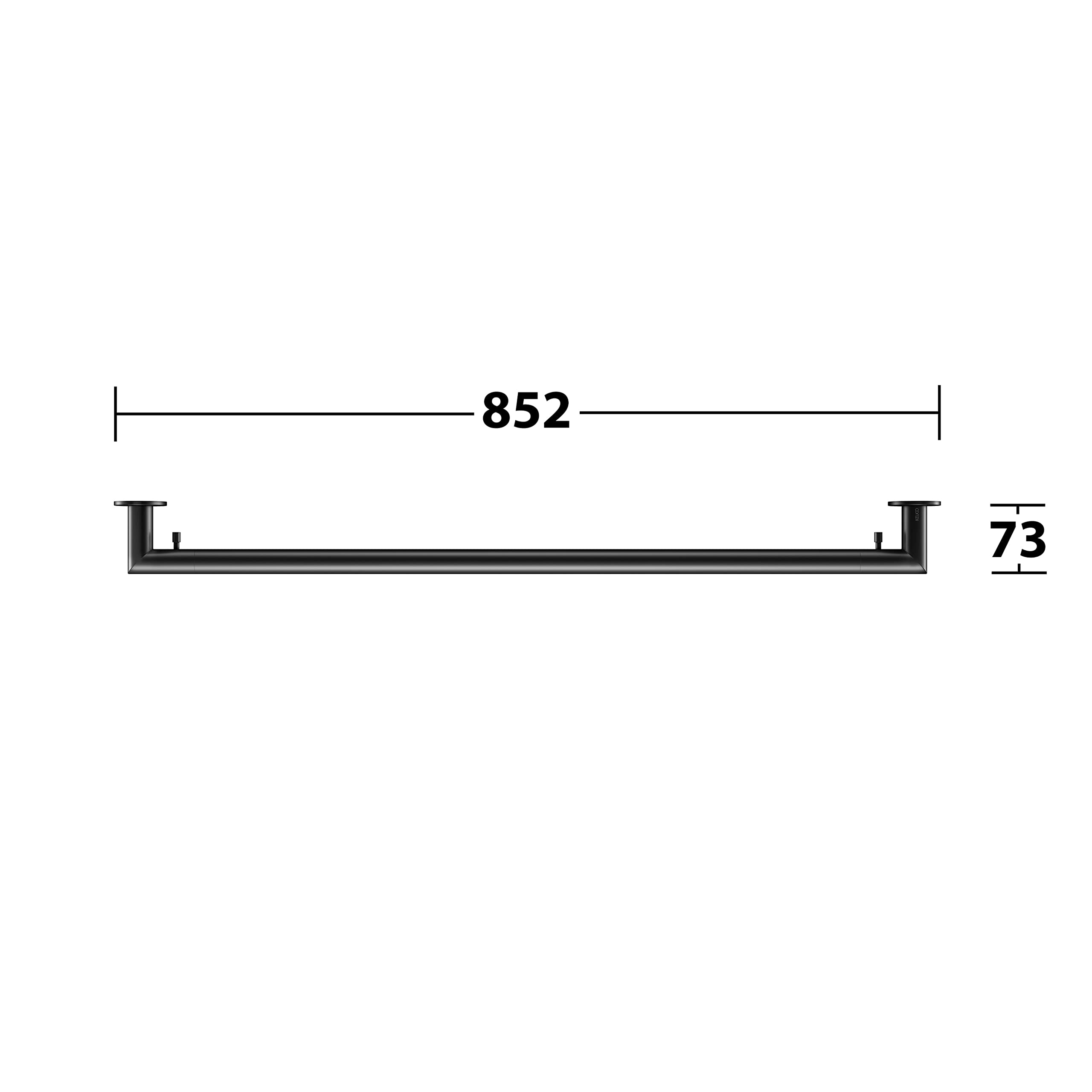 keuco-reva-badetuchhalter-80-cm-schwarz-matt-mit-haken image 5