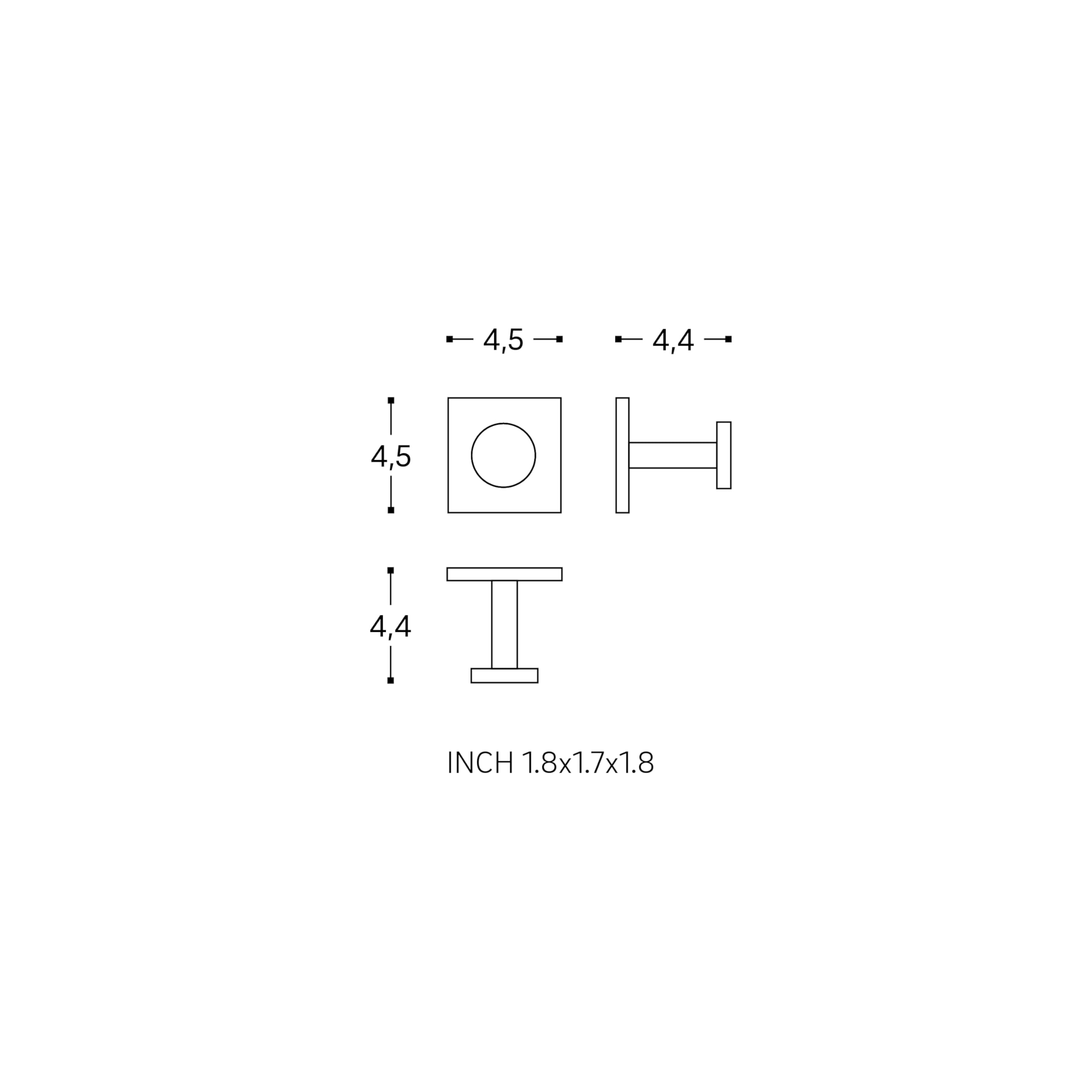 cosmic-stick-haken-mattwei-metall-eckig-zum-kleben image 6