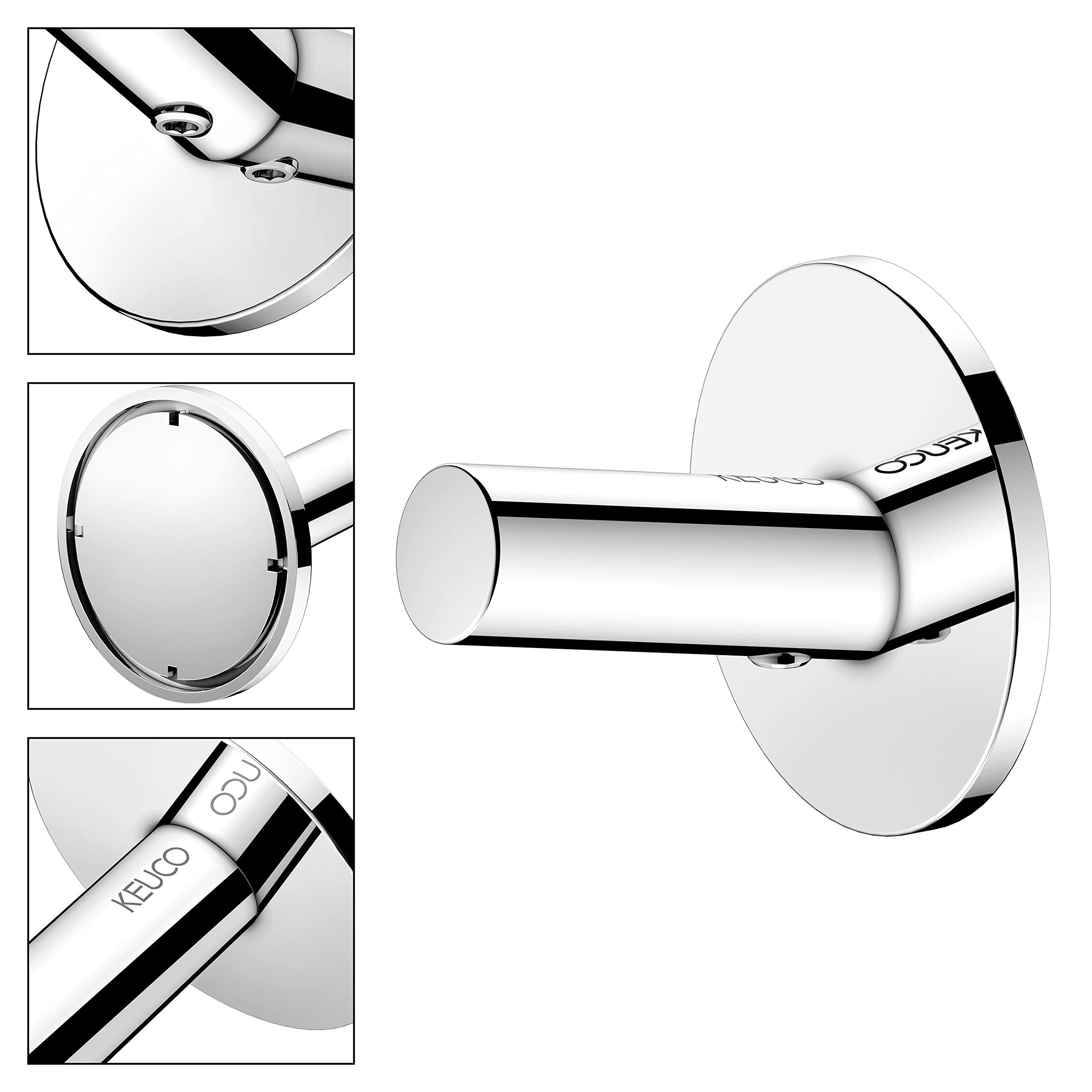 keuco-reva-handtuchhaken-chrom-ohne-bohren-metall image 4