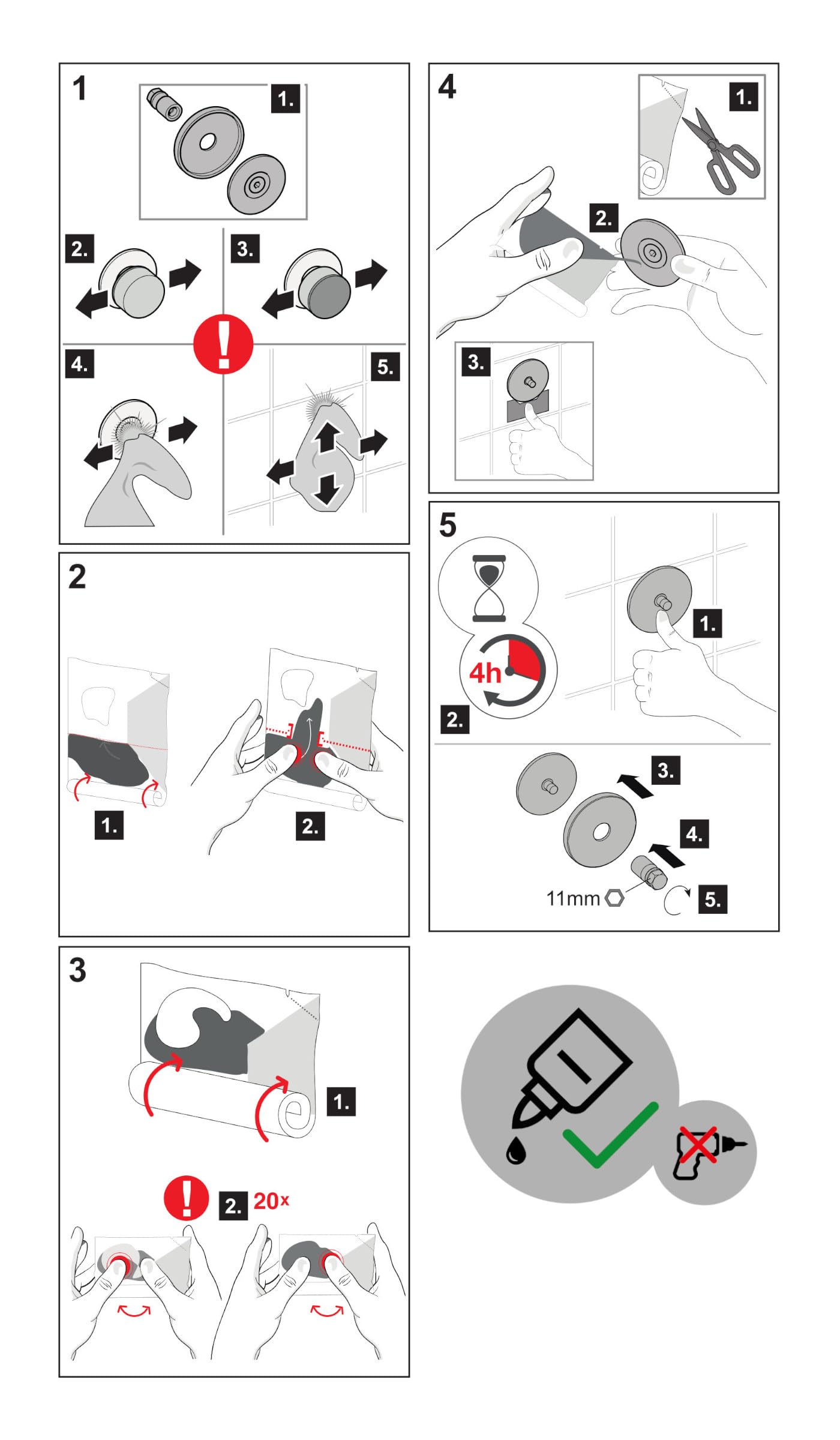 keuco-plan-klebe-set-typ-10-schwarz-handtuchhalter-kleben image 2