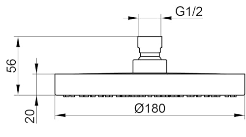keuco-ixmo-kopfbrause-180-mm-schwarzchrom-geb-rstet image 3