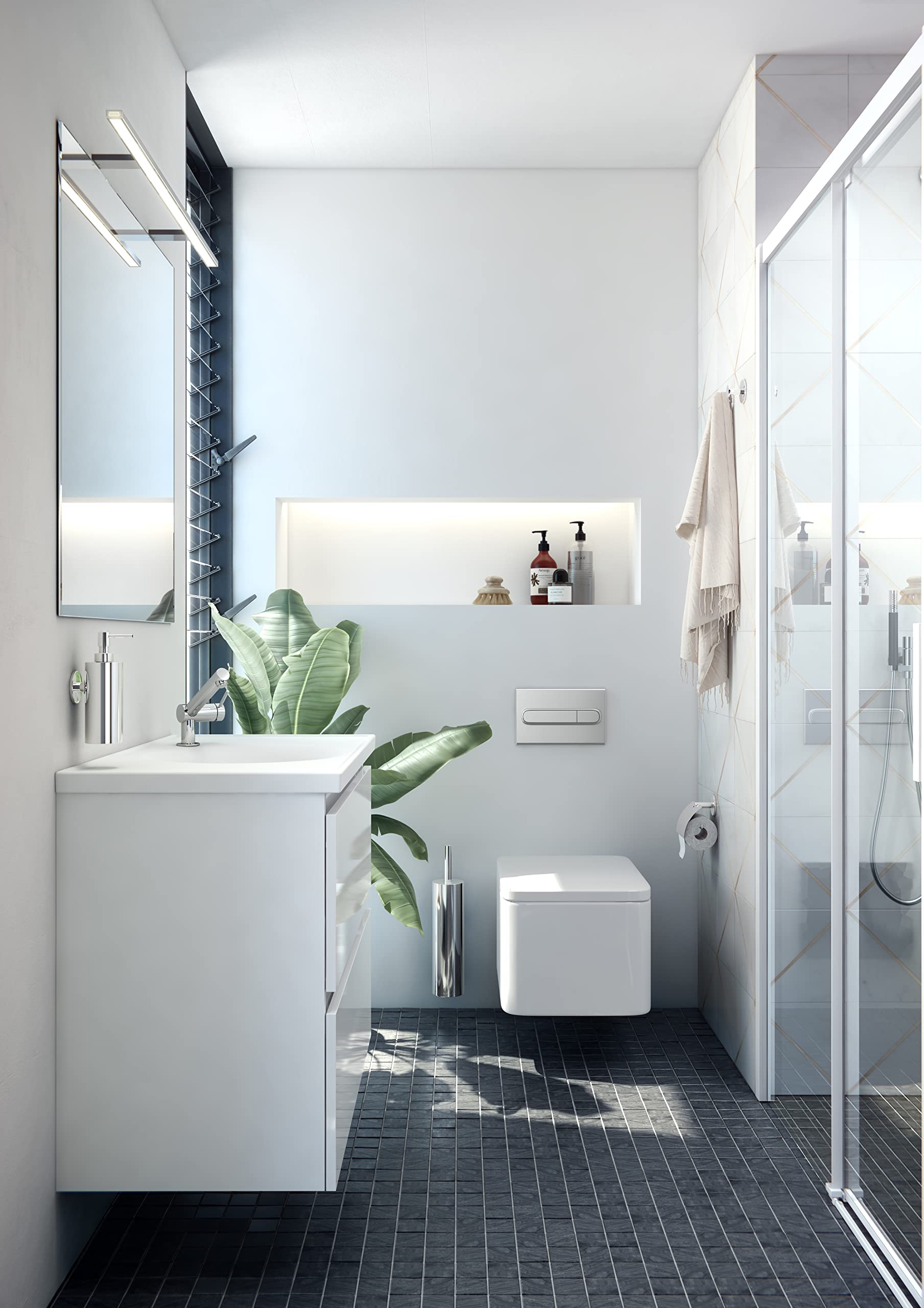 cosmic-bath-b-box-spiegel-wei-rahmenlos-quadratisch image 7