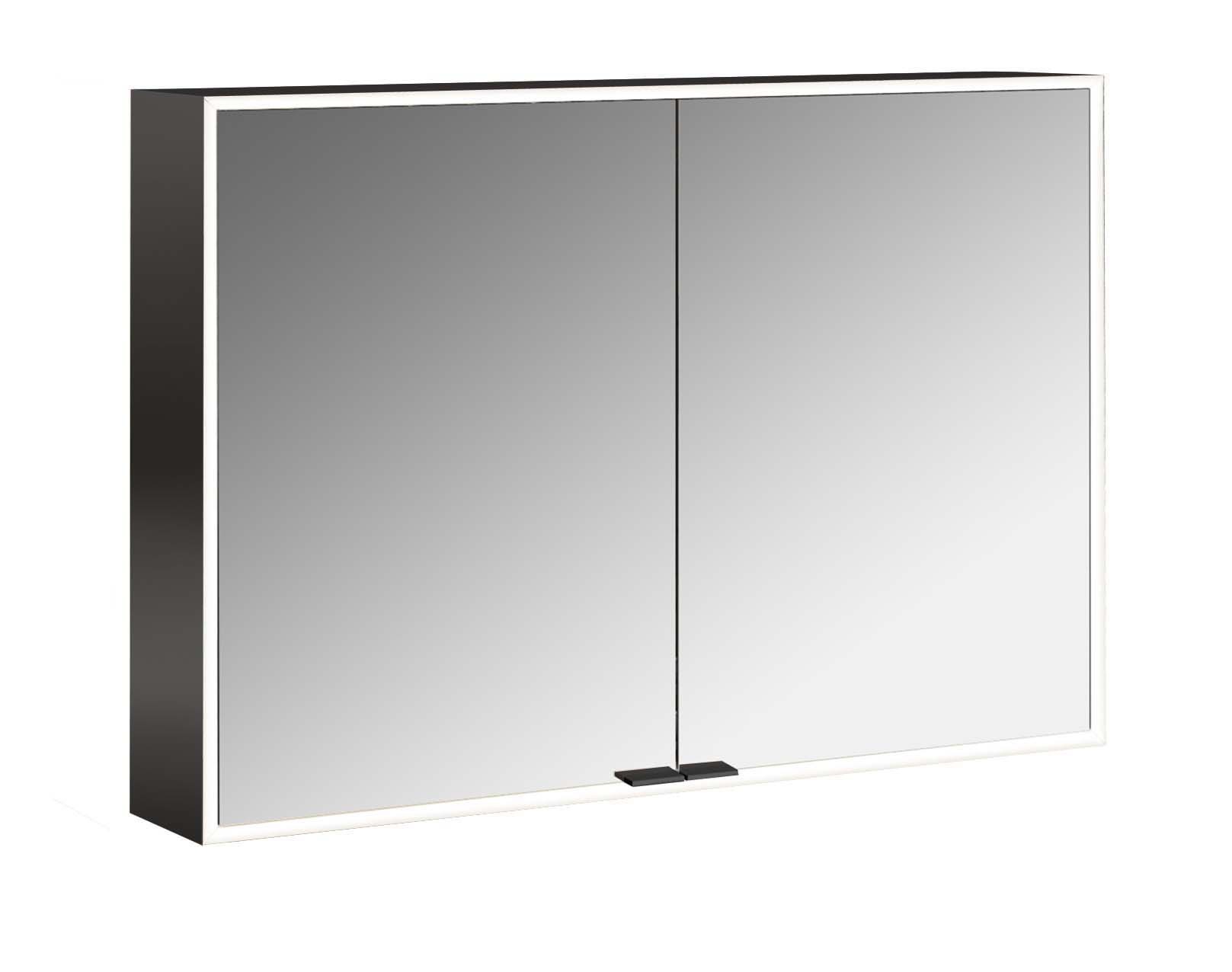 frasco-centric-led-spiegelschrank-100-cm-schwarz-aufputz image 1