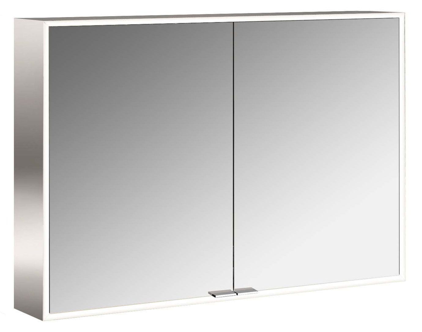 frasco-centric-led-spiegelschrank-100-cm-aluminium-aufputz image 1