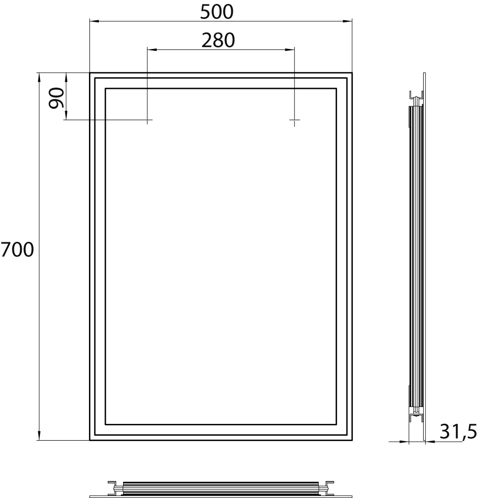 frasco-visum-pro-led-lichtspiegel-50-cm-2700-k-warmwei image 3