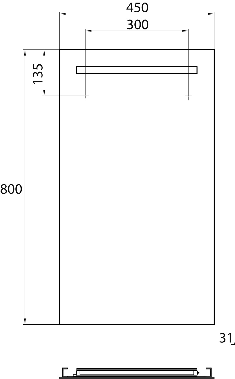 frasco-tira-led-lichtspiegel-45-cm-mit-unterlicht image 3