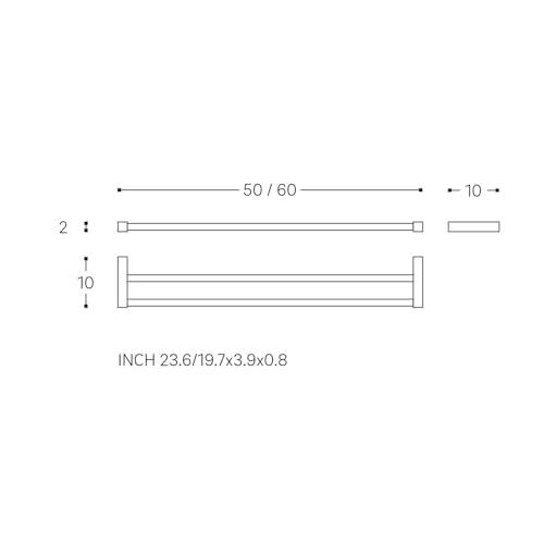 cosmic-metric-handtuchstange-doppelt-chrom-wand-60-cm image 7