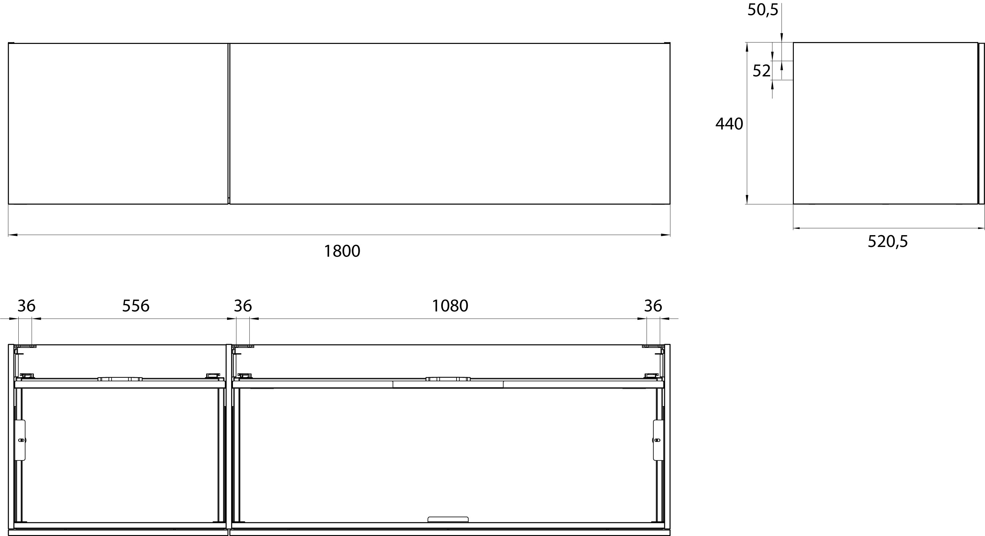frasco-centric-waschtischunterschrank-schwarz-180-cm-2-ausz-ge image 3