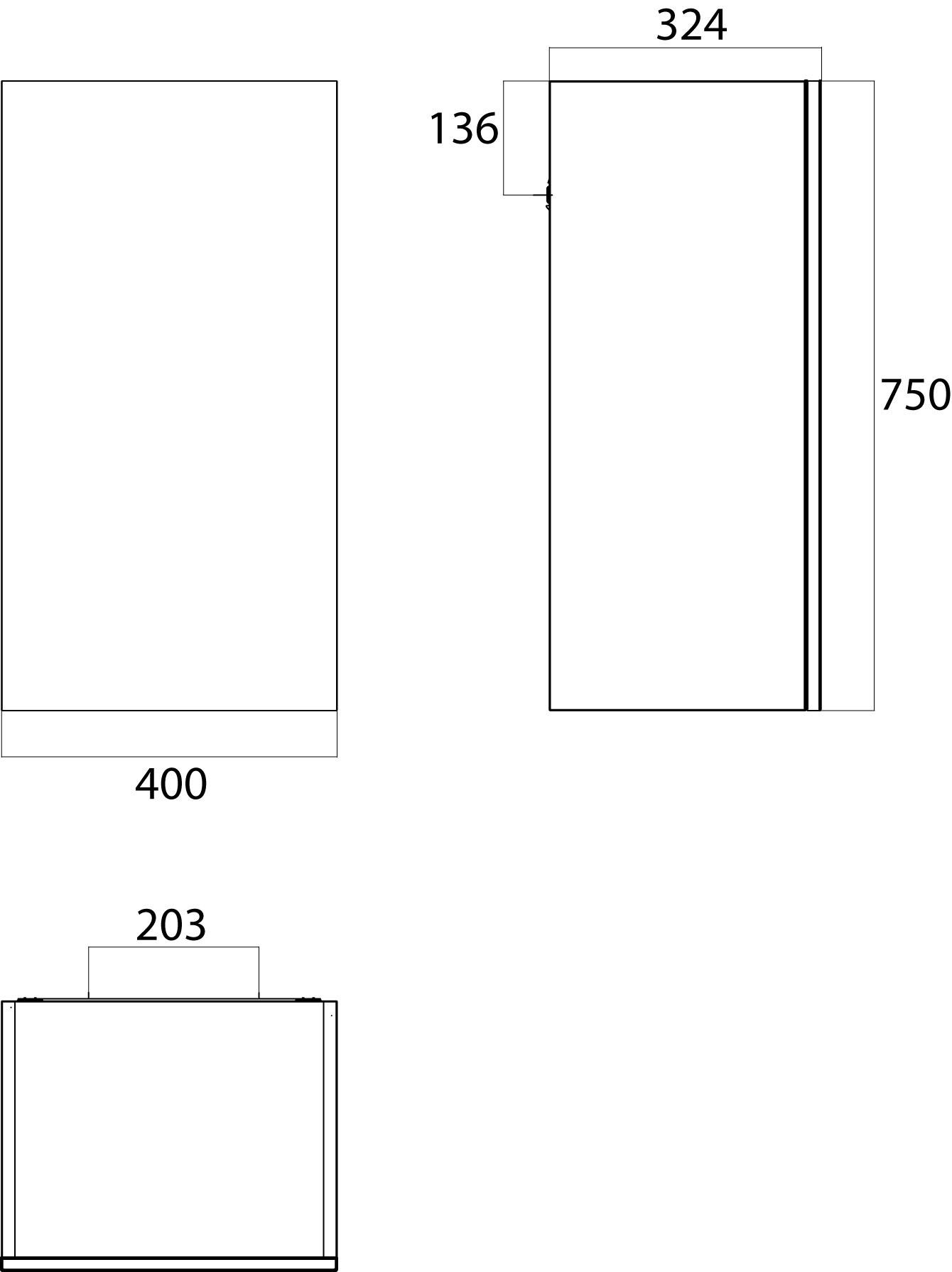 frasco-centric-hochschrank-wei-matt-75cm-holzt-r image 5