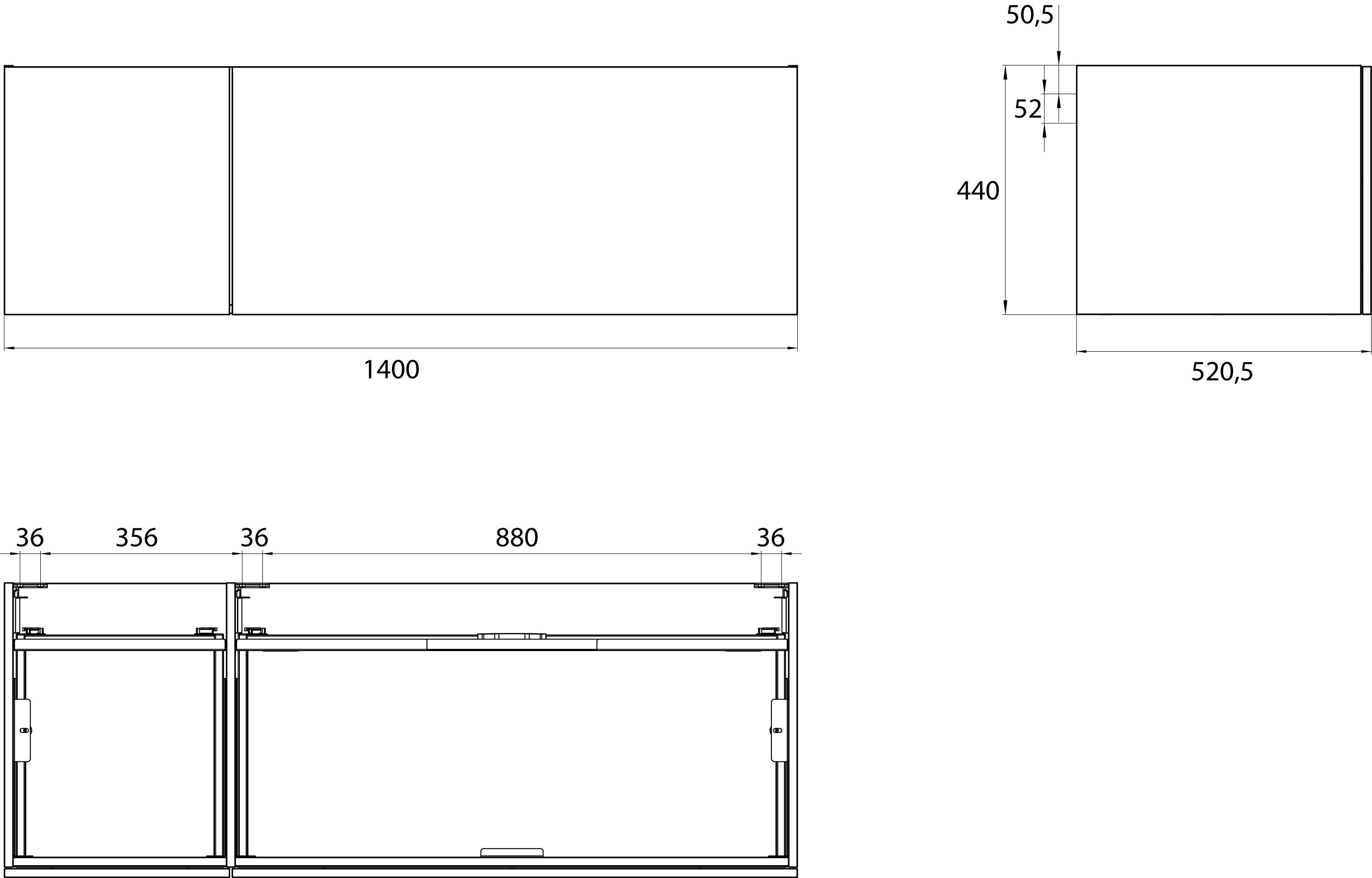 frasco-centric-waschtischunterschrank-140-cm-schwarz-2-ausz-ge-2 image 3