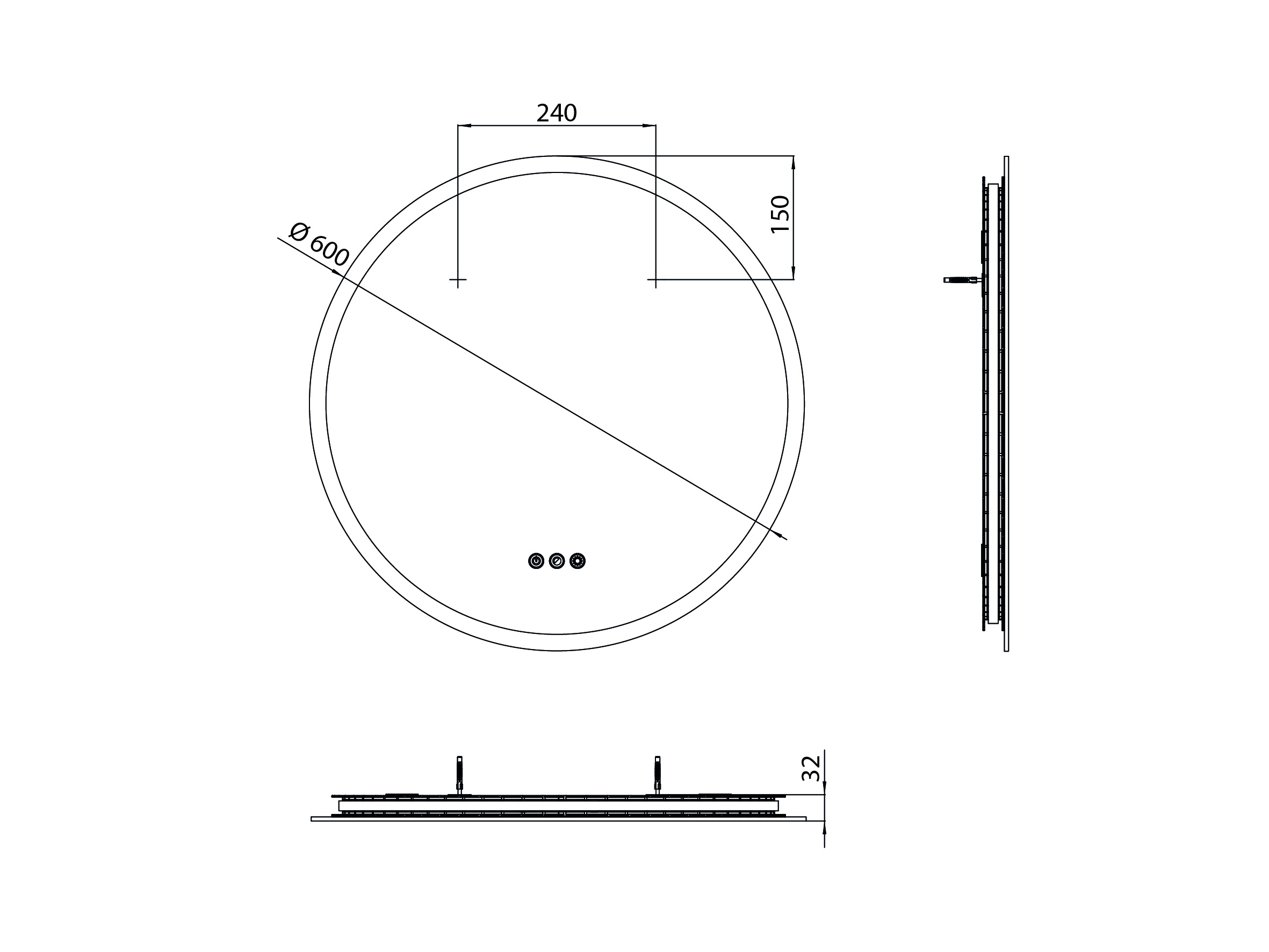 frasco-solena-lichtspiegel-60-cm-satiniertes-randprofil-led image 3