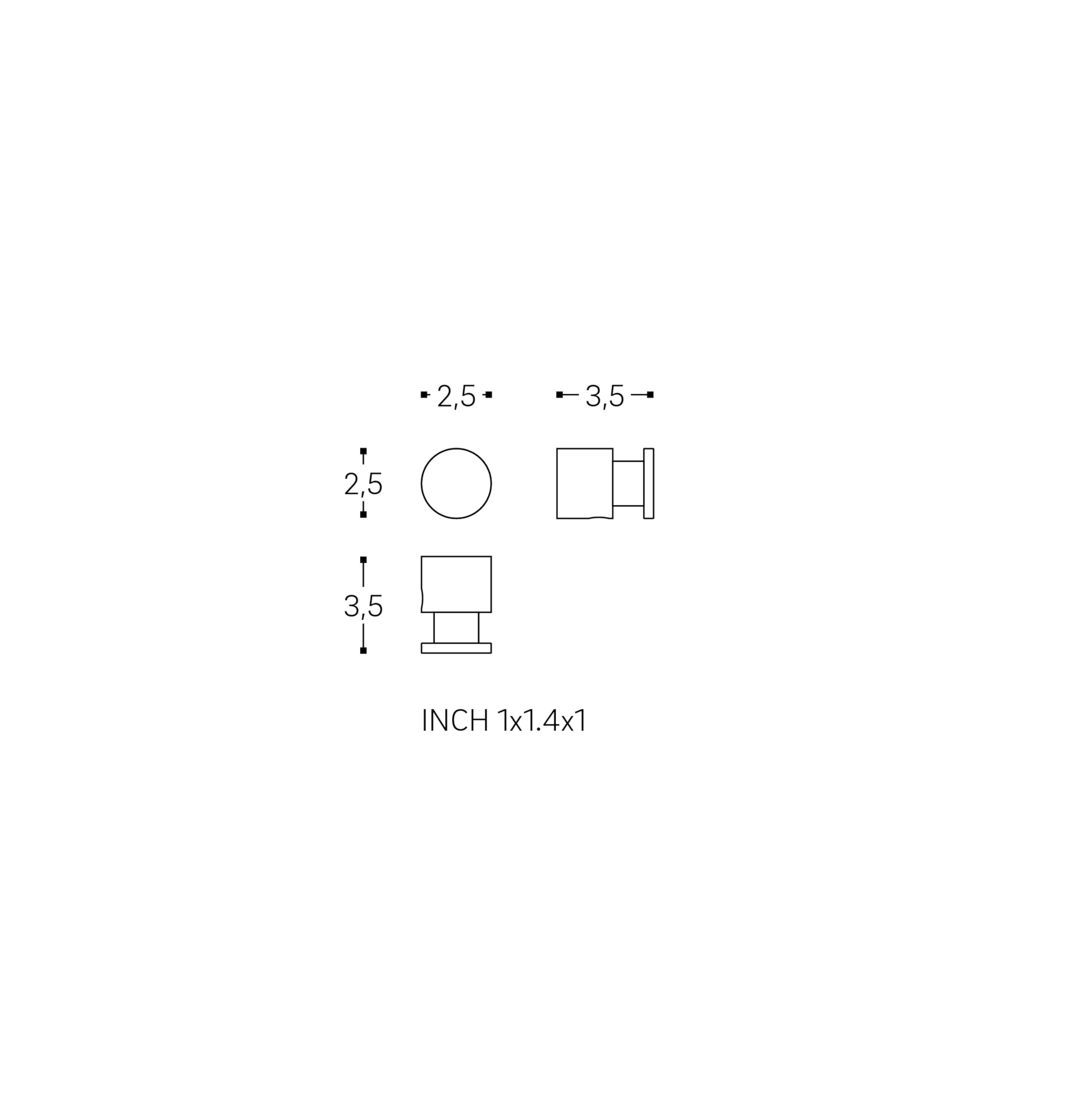 cosmic-b-w-wandhaken-schwarz-matt-5-cm image 2
