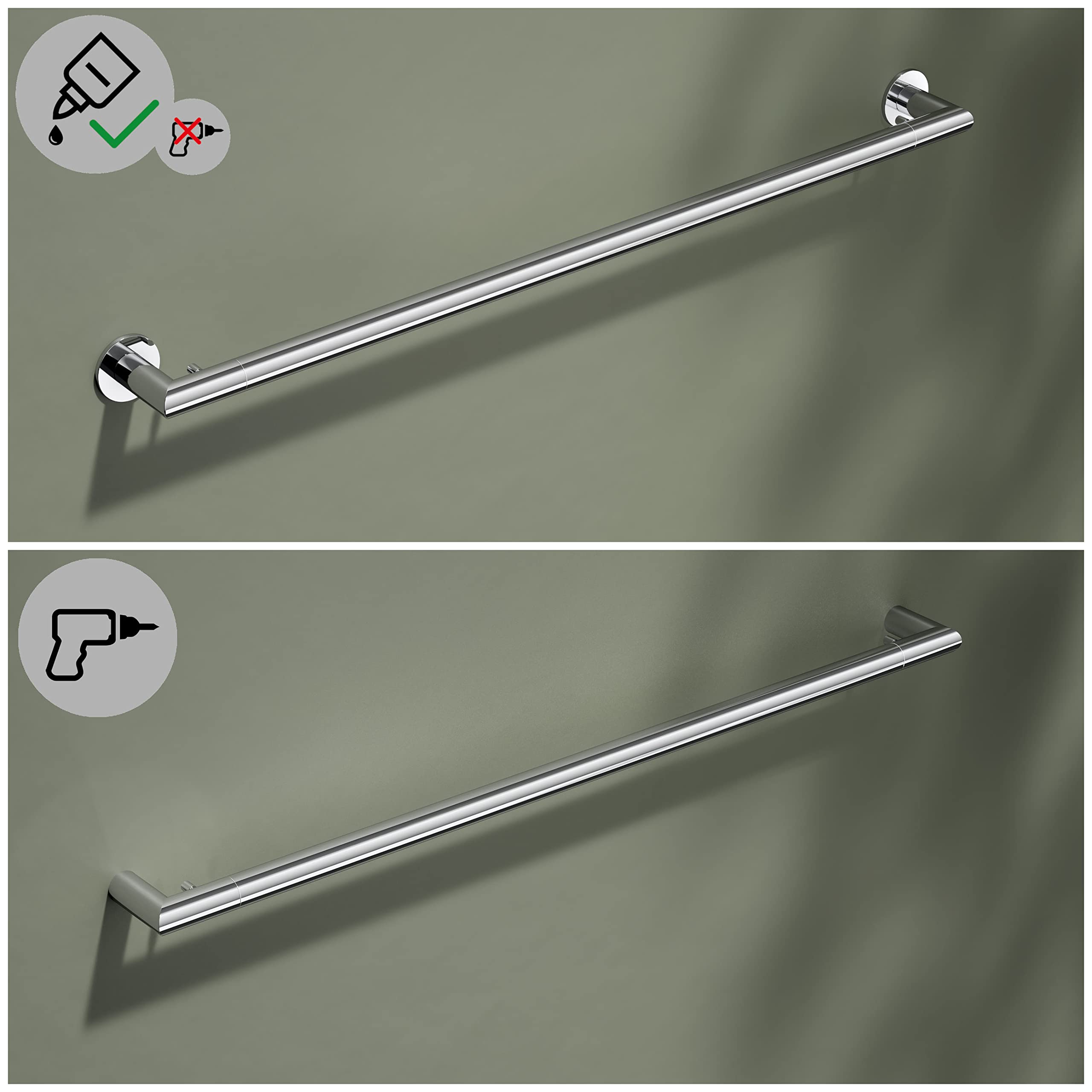 keuco-reva-badetuchhalter-80-cm-chrom-mit-haken-ohne-bohren image 3