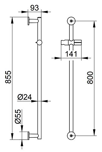 keuco-ixmo-brausestange-85-5-cm-chrom-verstellbarer-halter image 7